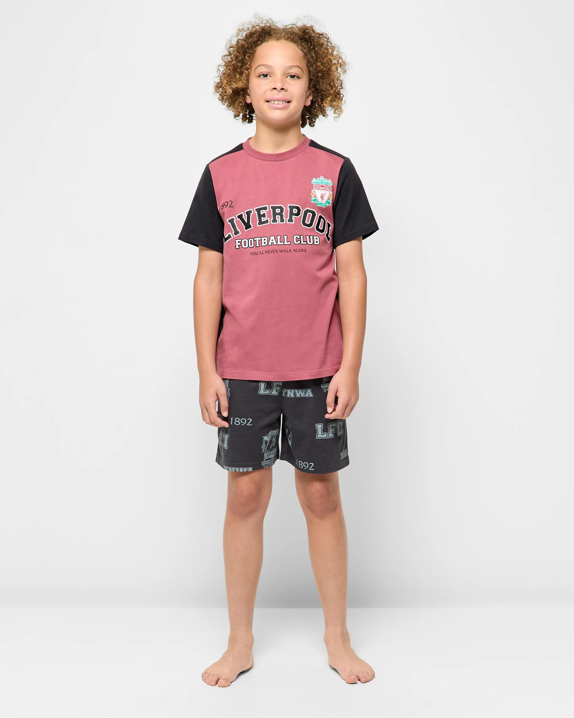 2 English Premier League Older Boys Cotton Pyjama Set - Liverpool RED LIVERPOOL, 2 of 6