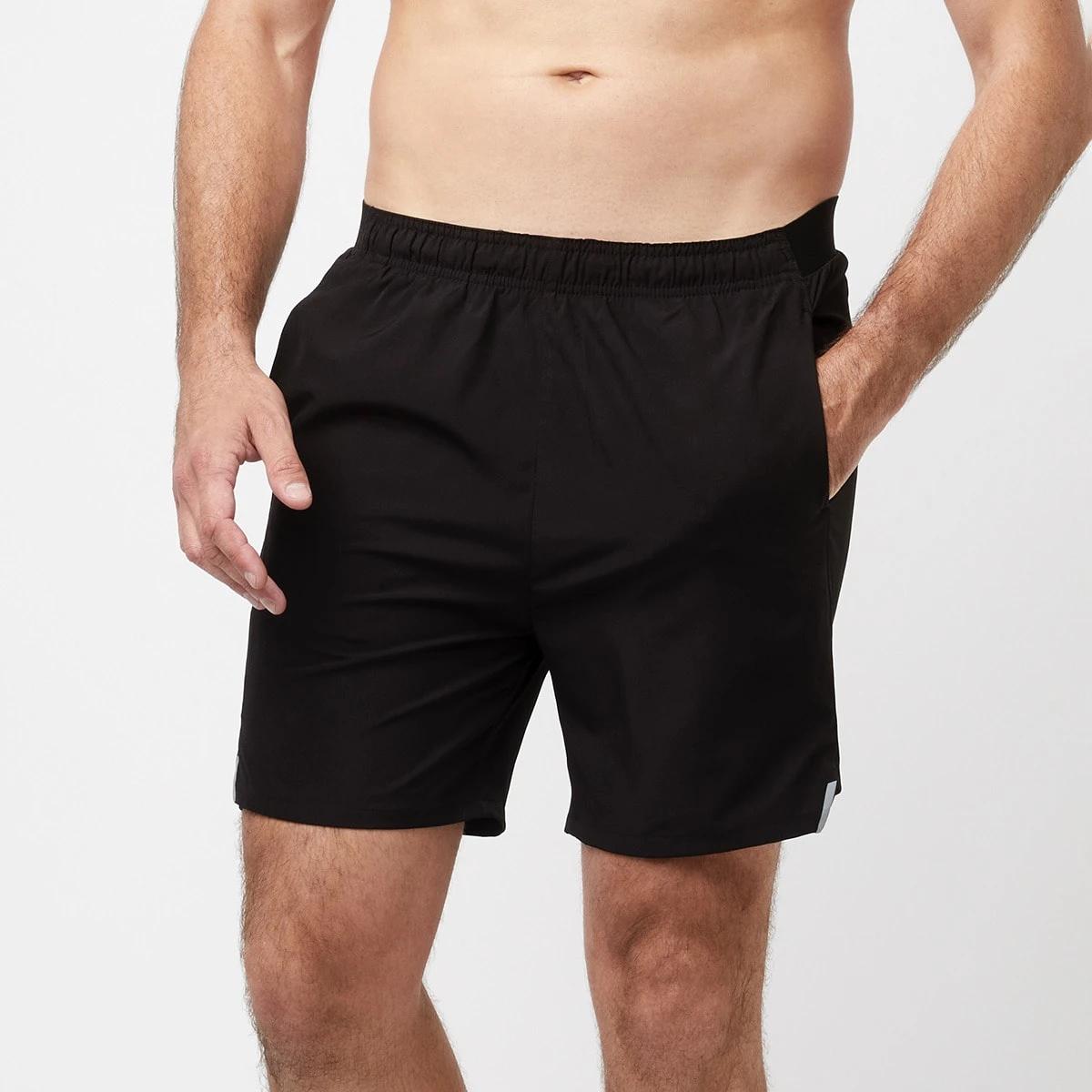 1 Active Mens Dual Layer Shorts Black, 1 of 8