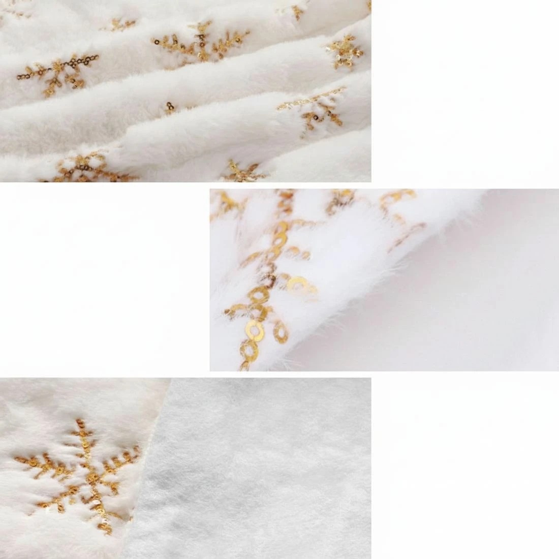 4 Jingle Jollys Christmas Tree Skirt 120cm Snowflake Ornaments Xmas Decorations - Multi, 4 of 4