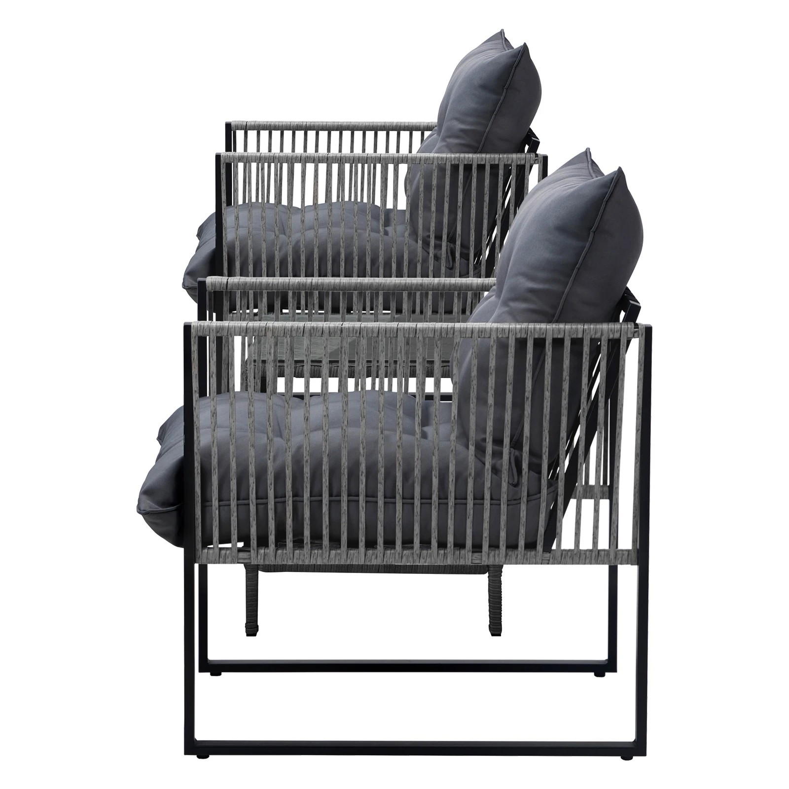 8 Livsip 3PCS Outdoor Patio Set Wicker Furniture Dining Table Chairs Setting - Multi, 8 of 9