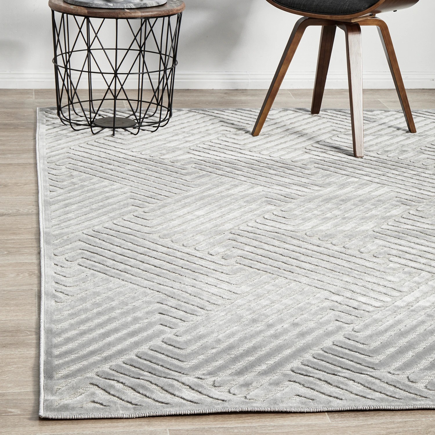 4 Common Ground Rugs Citadel Cindy 330x240cm - Extra Large Floor Rug - Silver, 4 of 7