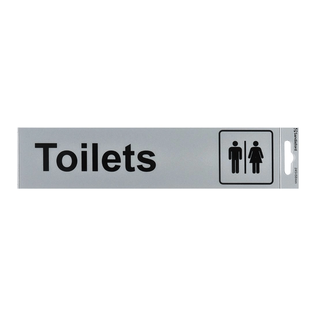 1 Sandleford Toilets Symbol Self-adhesive Sign, 1 of 1