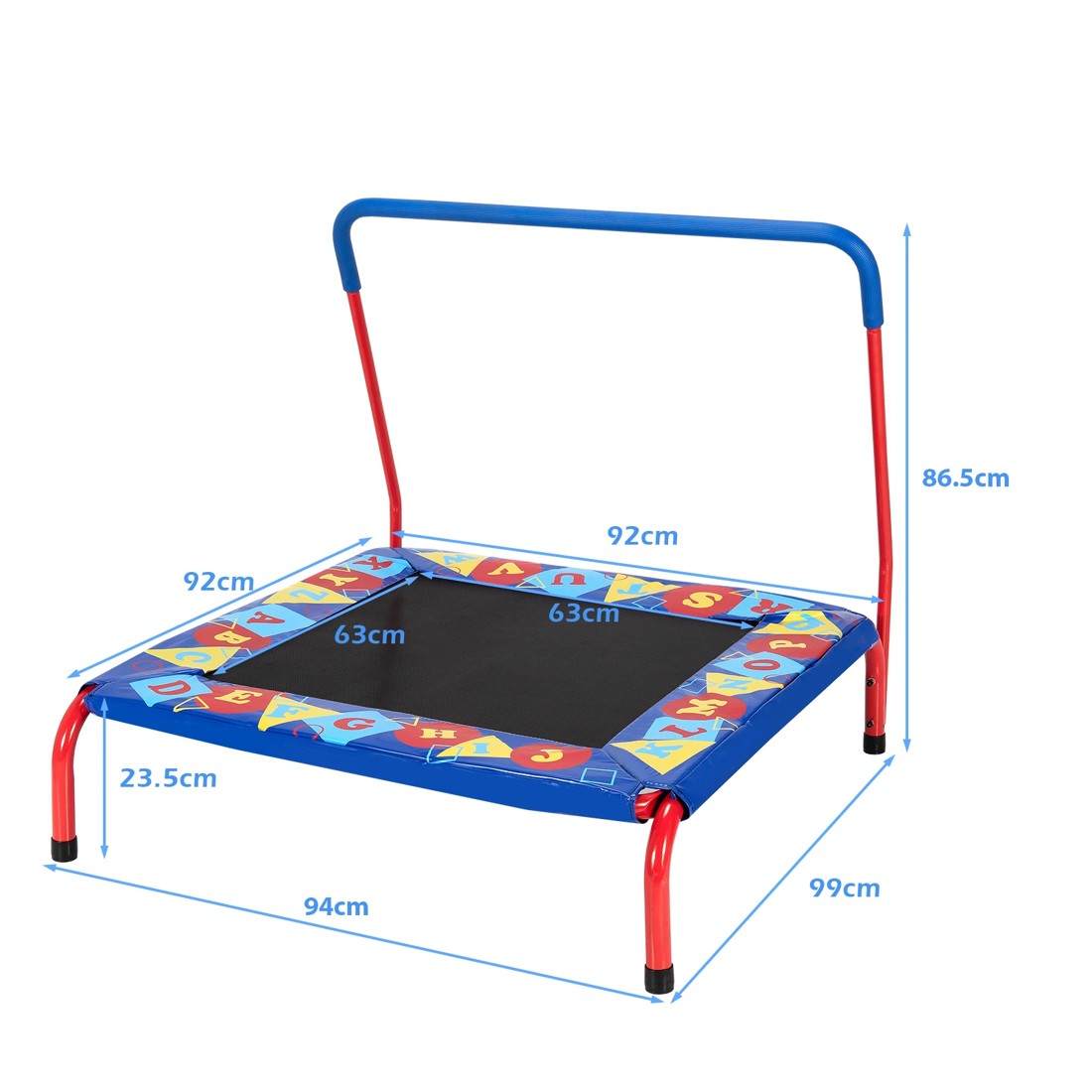 2 Costway Kids Square Trampoline Exercise Mini Rebounder w/Security Pad, 2 of 2