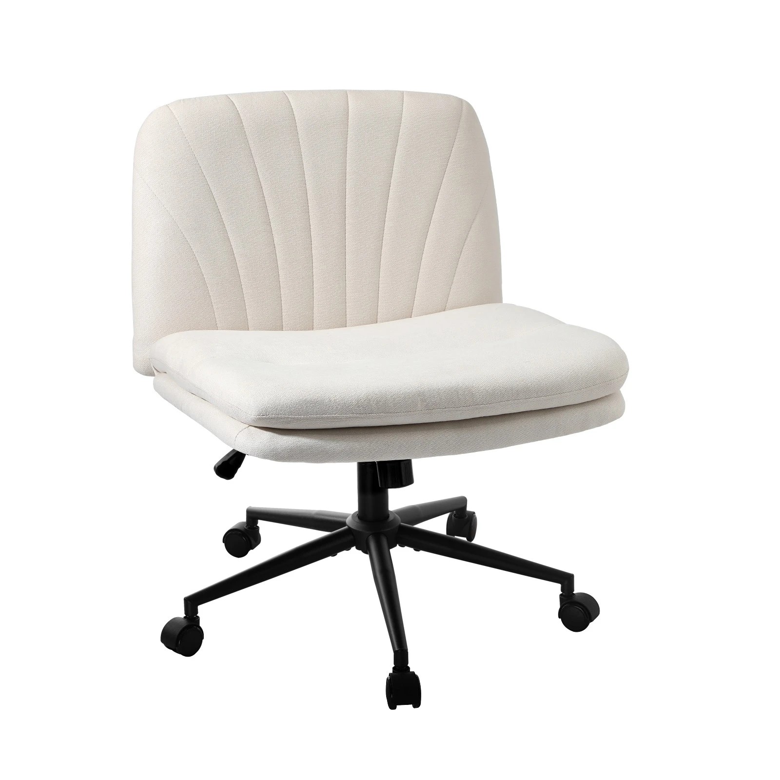 1 Oikiture Armless Office Desk Chair Linen
 - Beige, 1 of 10