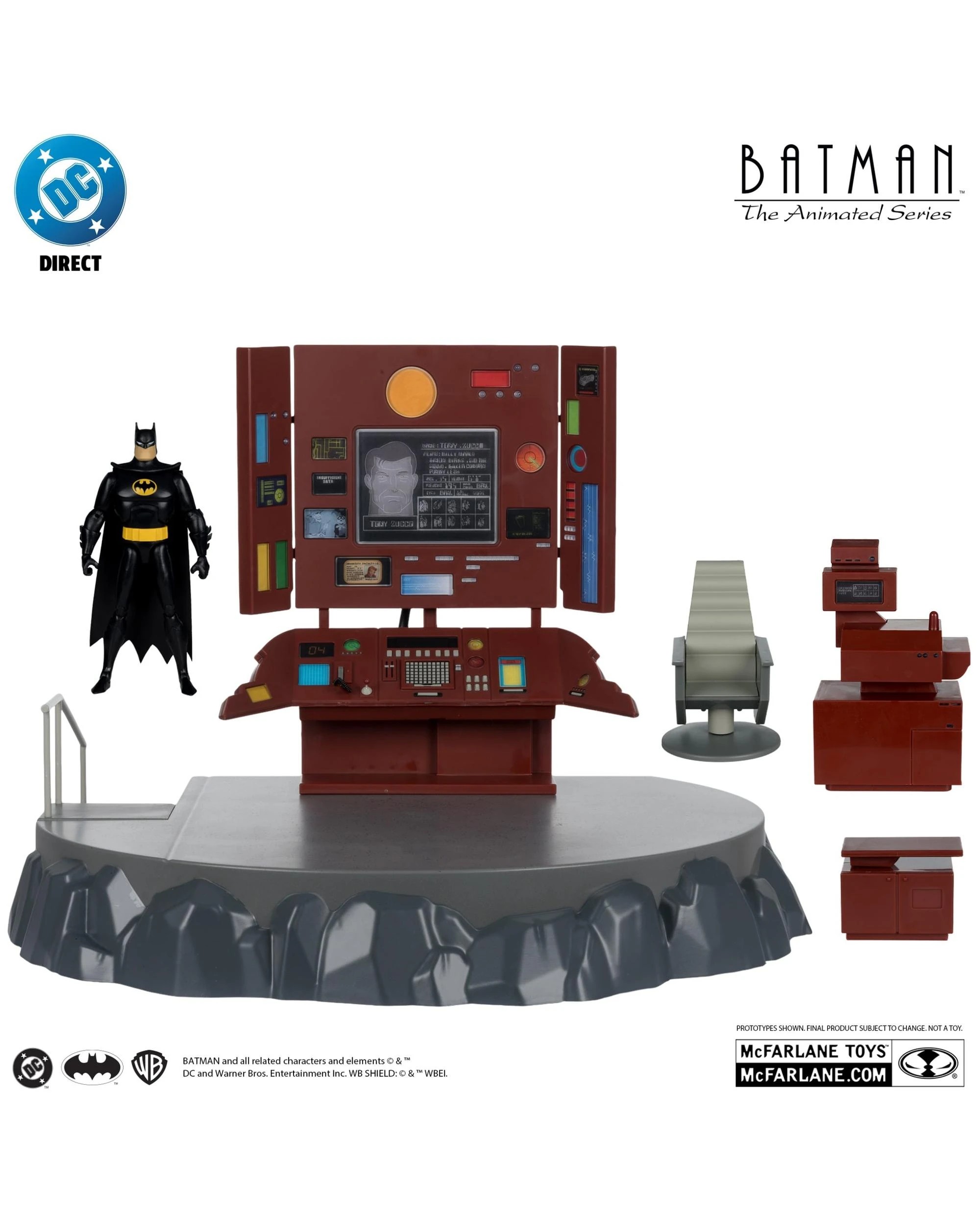 2 DC Direct Batman The Animated Series Batcave with Batman Gold Label Playset, 2 of 10