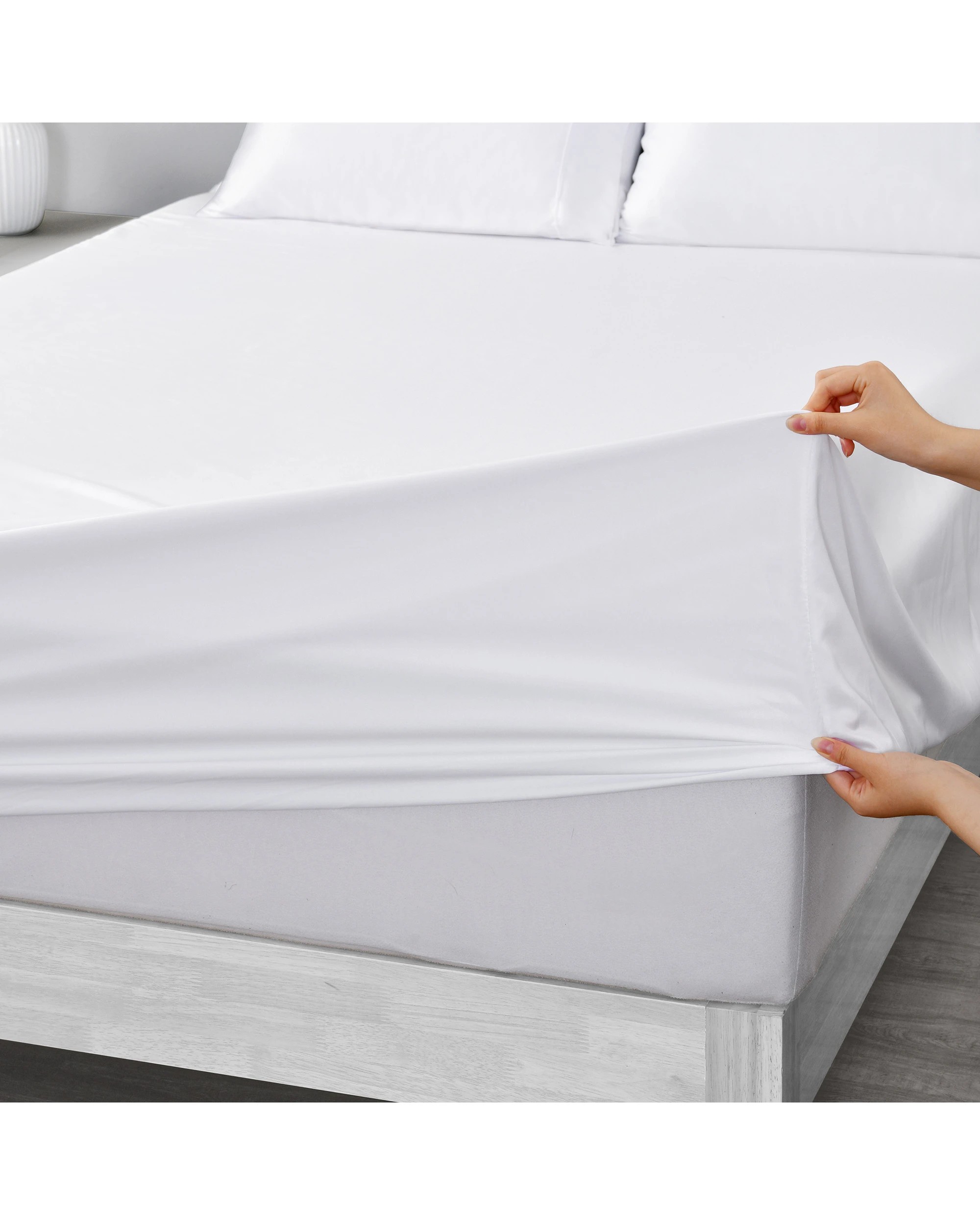 6 Dreamaker Matte Satin Sheet Set - White, 6 of 8