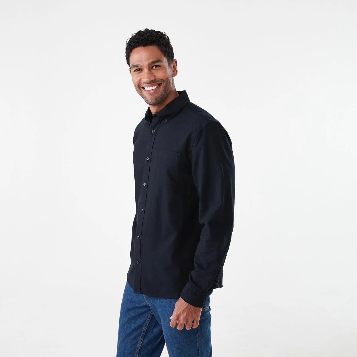 2 Long Sleeve Oxford Shirt BLACK, 2 of 7