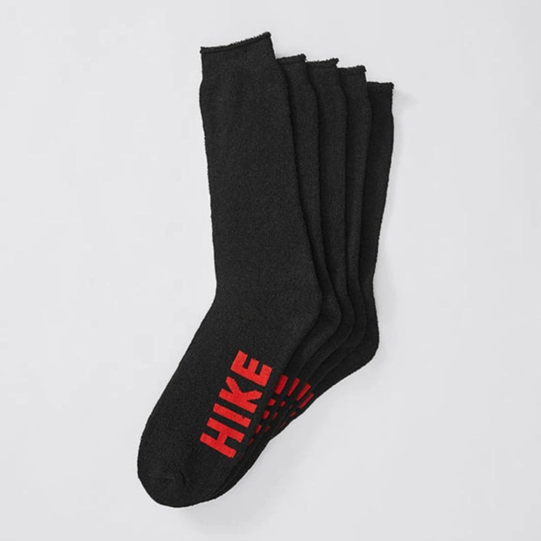 1 Target Men's 5 Pack Work Technology Hike Socks BLACK + RED, 1 of 1