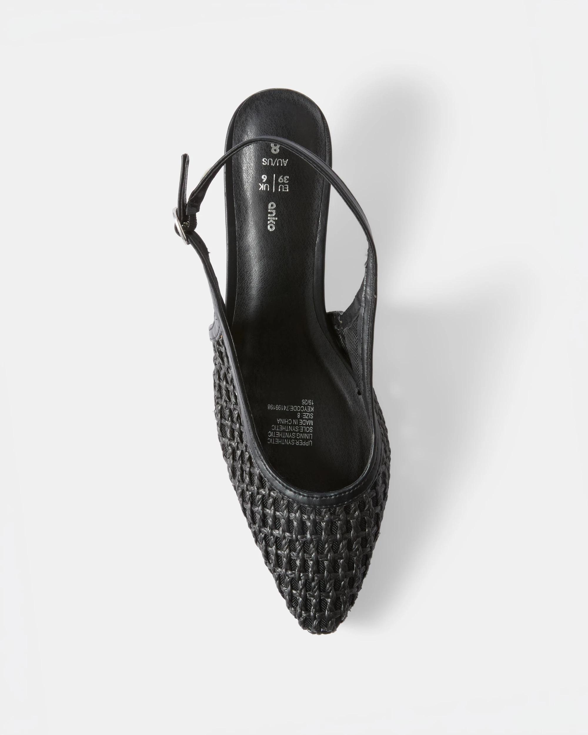 3 Slingback Kitten Heels Black, 3 of 5