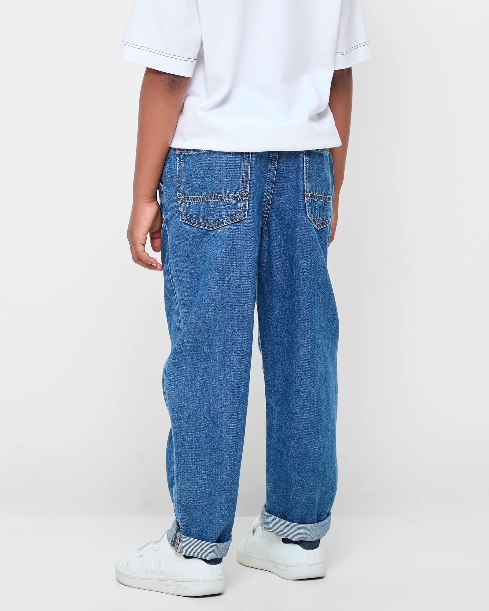 3 Target Relaxed Balloon Fit Denim Jeans DARK WASH, 3 of 6