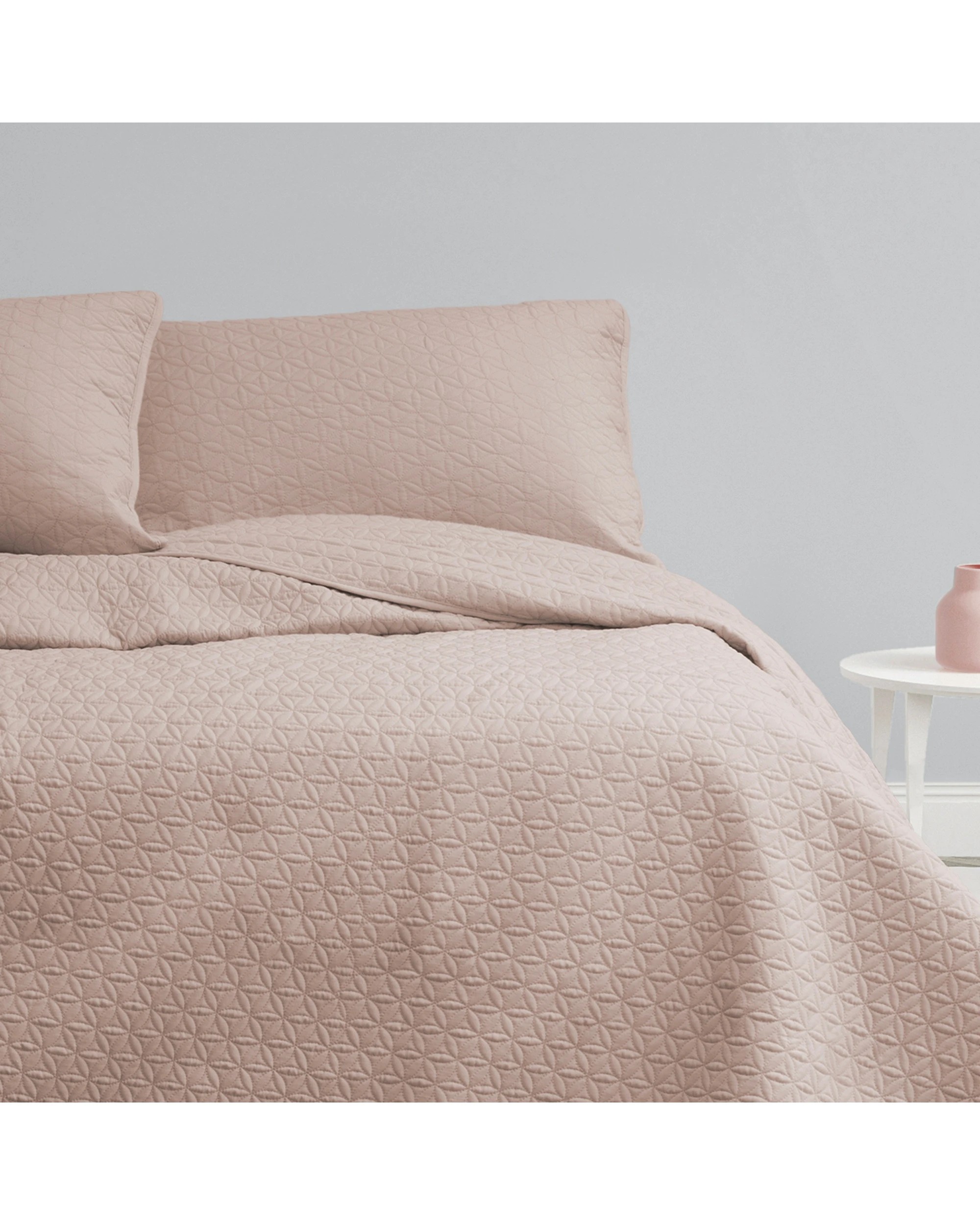 2 Ardor Boudoir Queen/King Coverlet Set Chloe Quilted Powder - Pink, 2 of 2