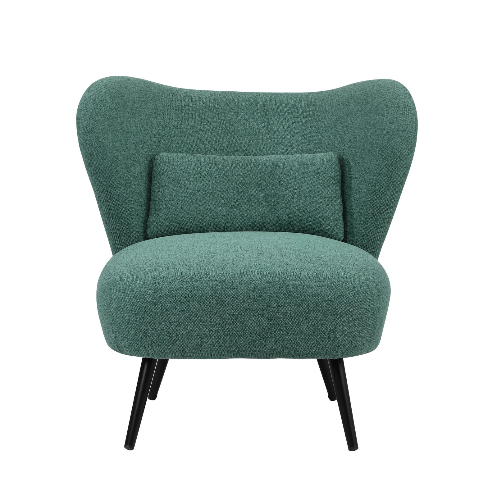 5 Oikiture Armchair Lounge Chair With Lumbar Pillow Wingback Polyester Linen
 - Green, 5 of 6