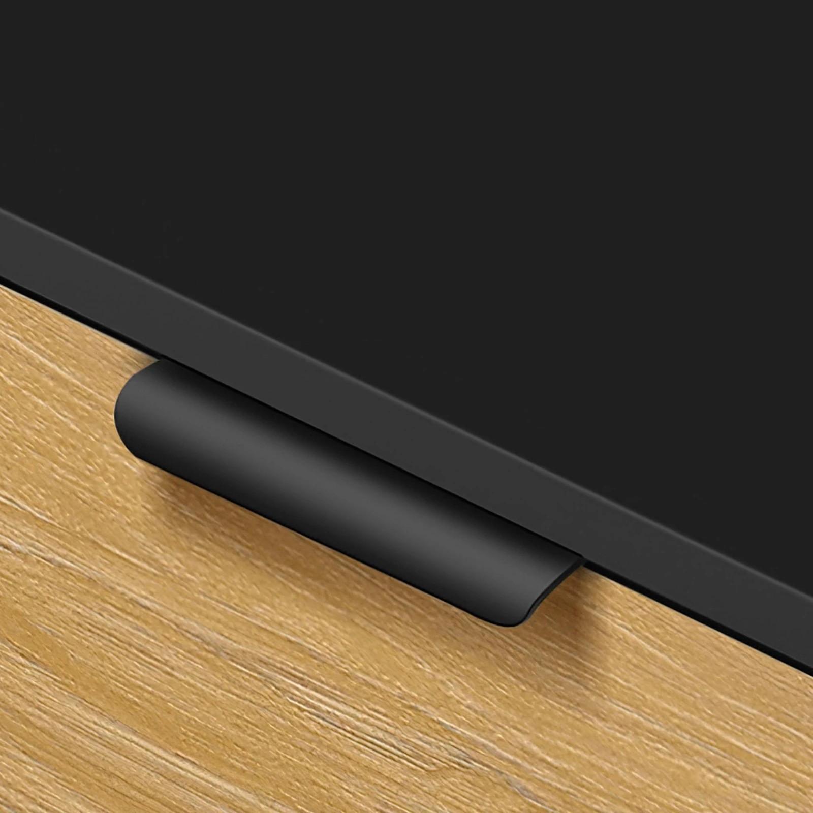 6 Alfordson 4 Chest of Drawers Bedside Table Storage Cabinet Set Dresser - Black, 6 of 10