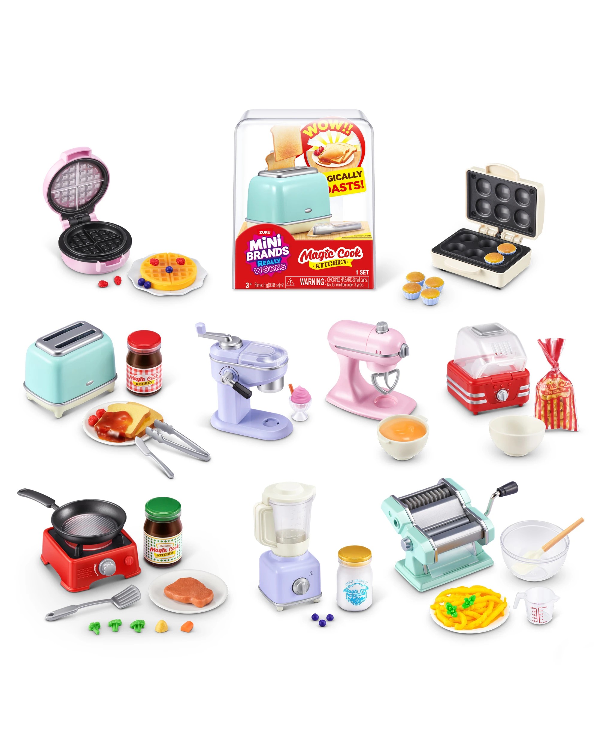 1 Mini Brands Really Works Magic Cook Kitchen Capsule Series 1 by ZURU - Assorted - Multi, 1 of 8