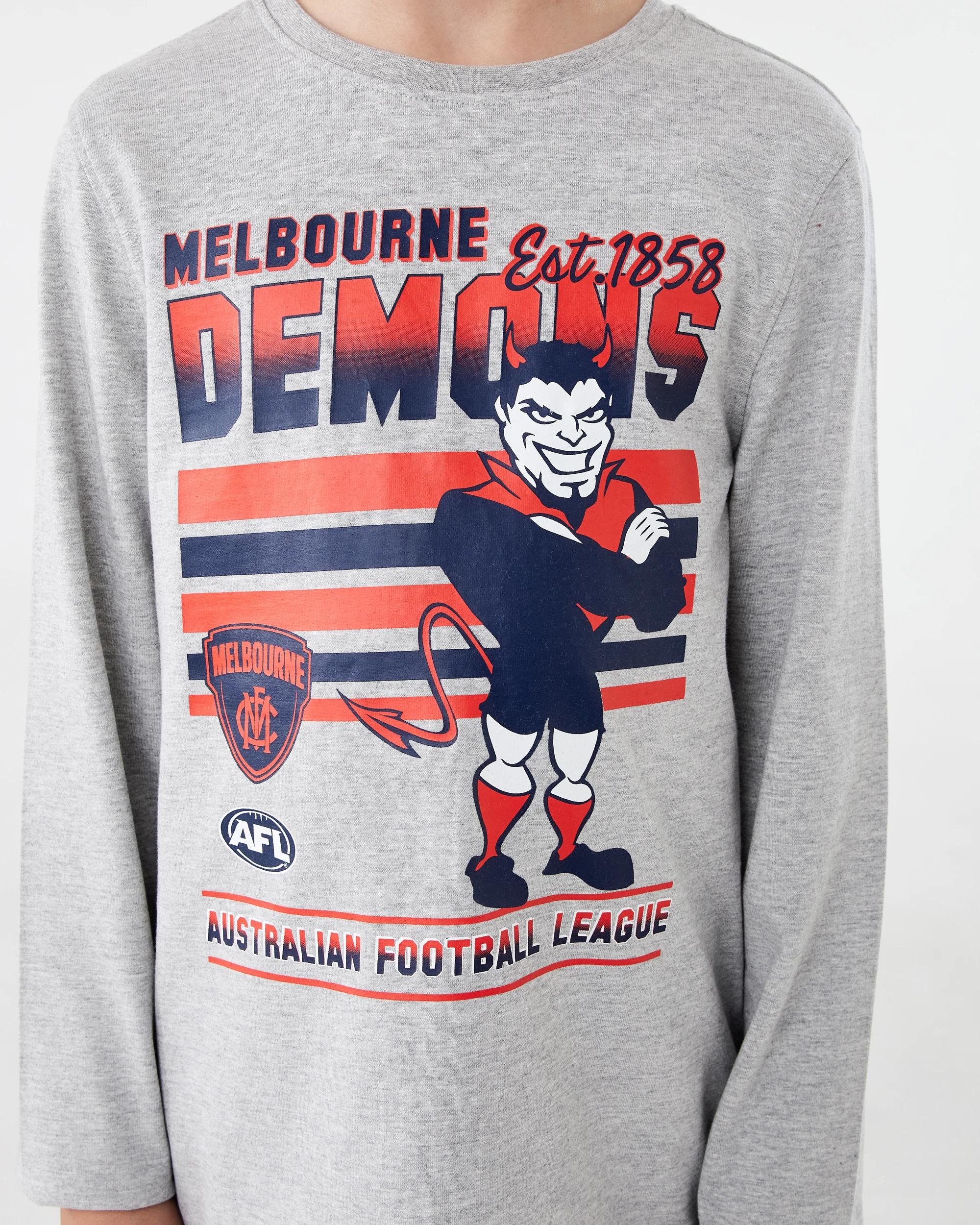 4 Official AFL Kids Pyjama Set Melbourne, 4 of 6