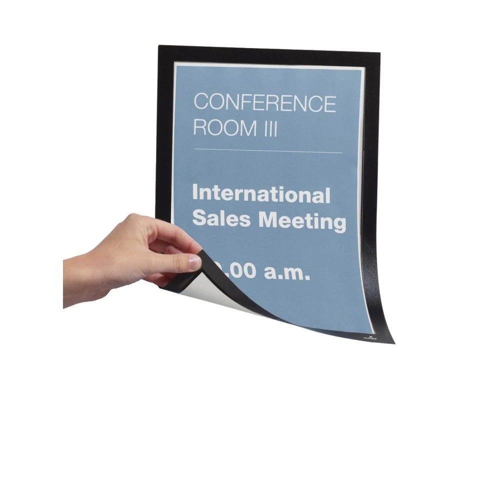 3 Duraframe A4 Magnetic Infoframe Black 5 Pack, 3 of 3