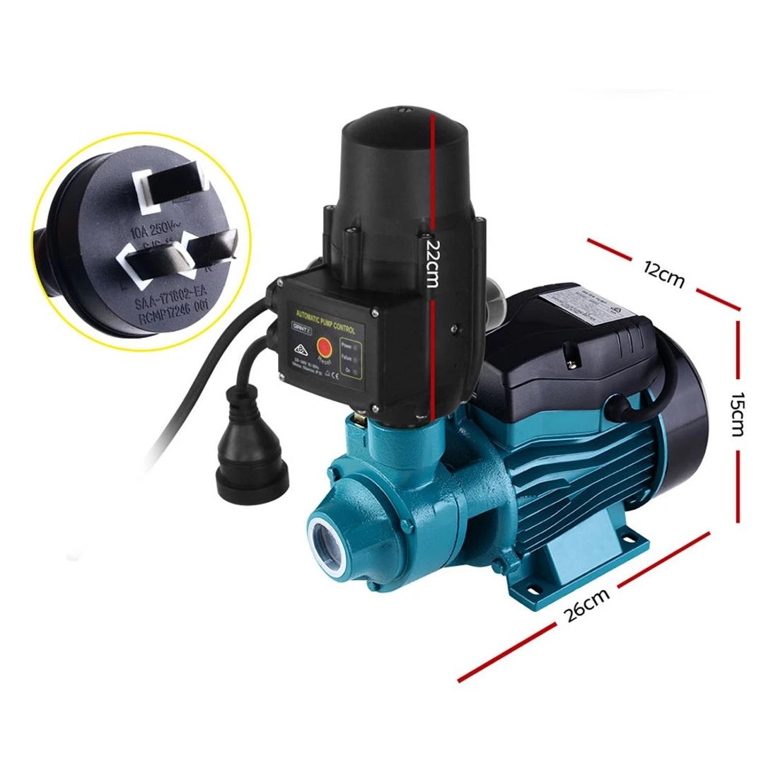 2 Giantz Peripheral Water Pump Garden Boiler Car Wash Auto Irrigation QB60 - Multi, 2 of 6