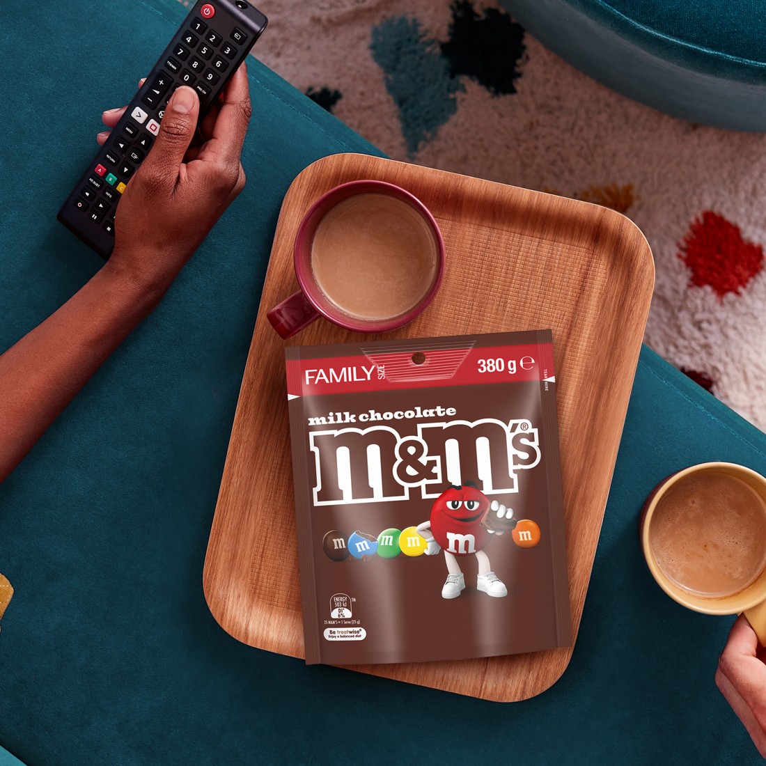 4 M&M’S Milk Chocolate Snack & Share Bag 380g, 4 of 5