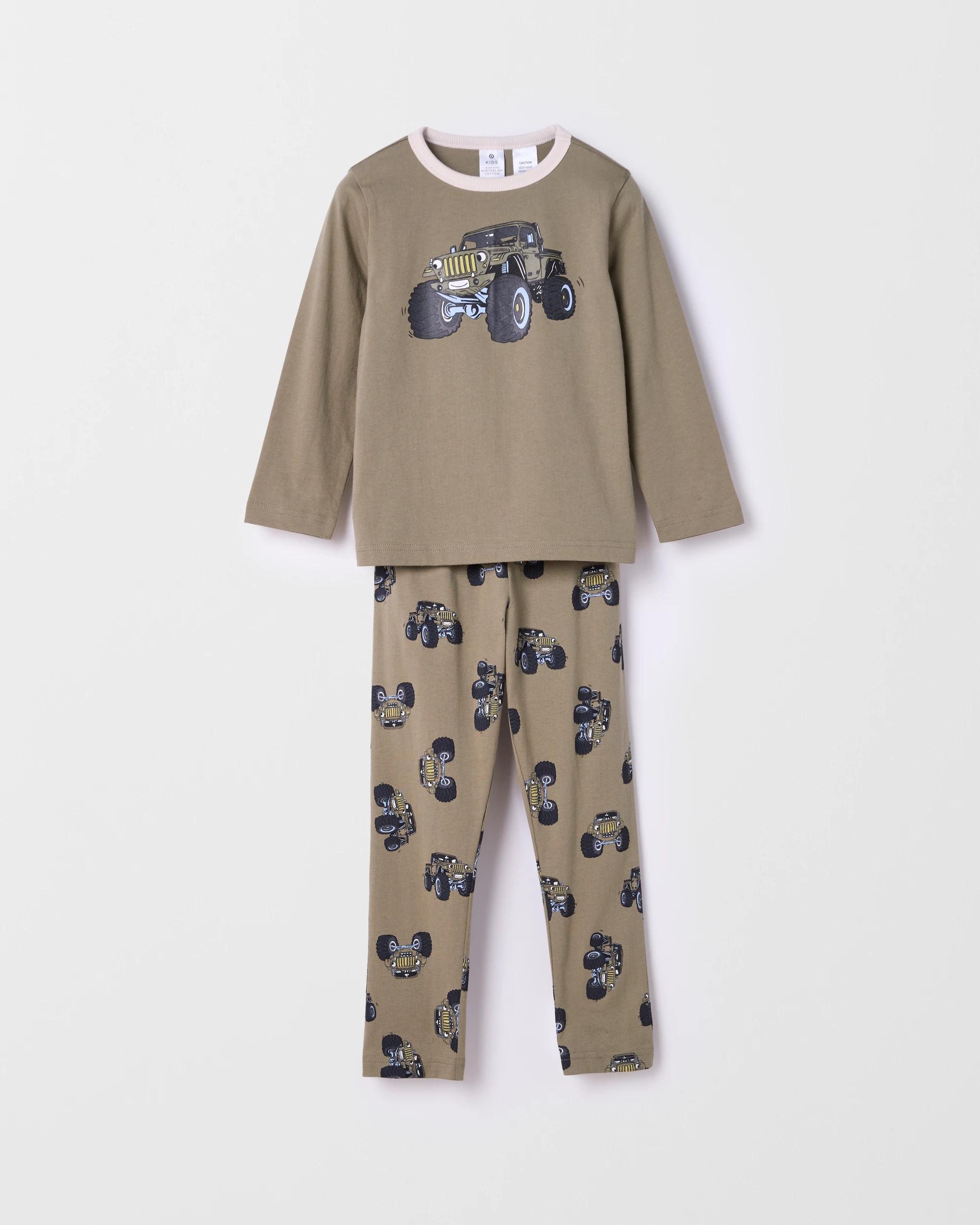 7 Target Kids Australian Cotton 2 Pack Younger Boys Knit Pyjama Set MONSTER TRUCK, 7 of 10