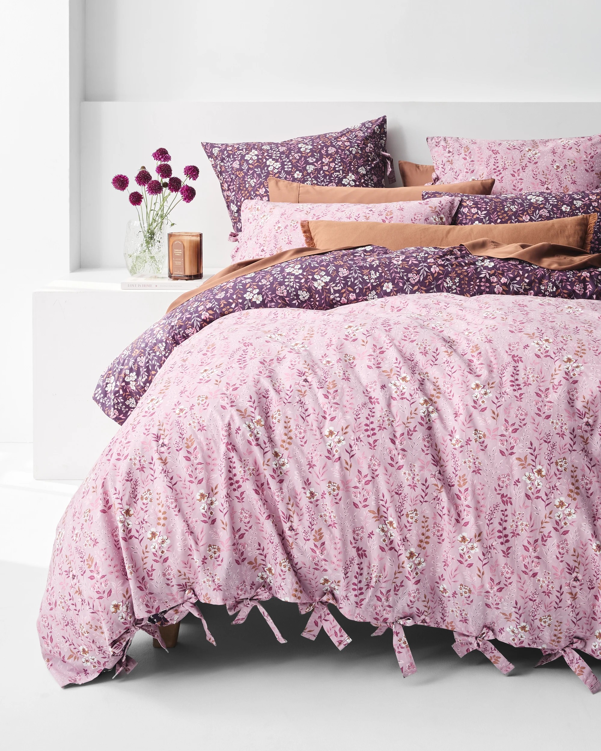 9 Target Raina Floral Australian Cotton Quilt Cover Set - Double Bed - Purple, 9 of 10