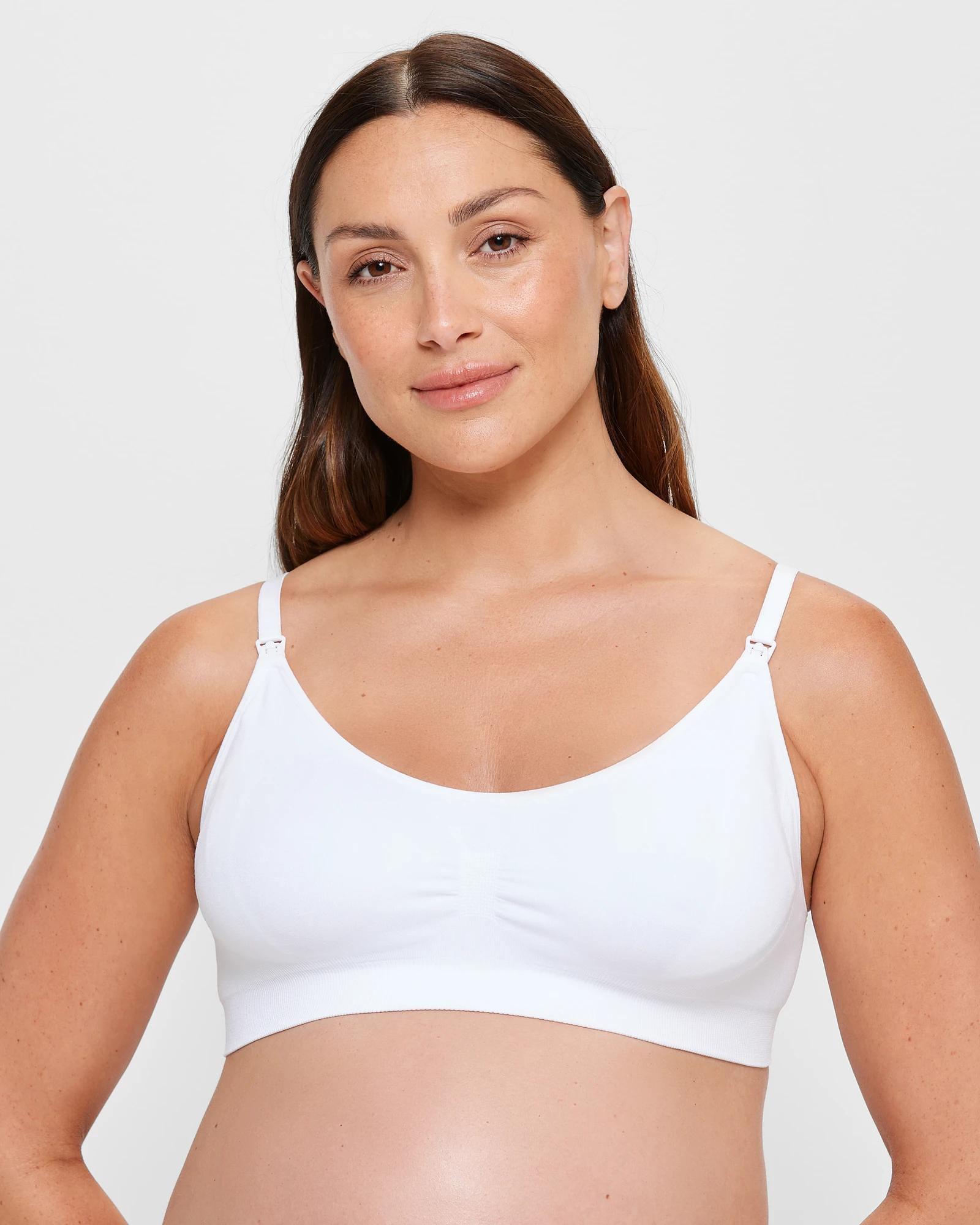 1 Target Maternity Seamfree Wirefree Bra WHITE, 1 of 3