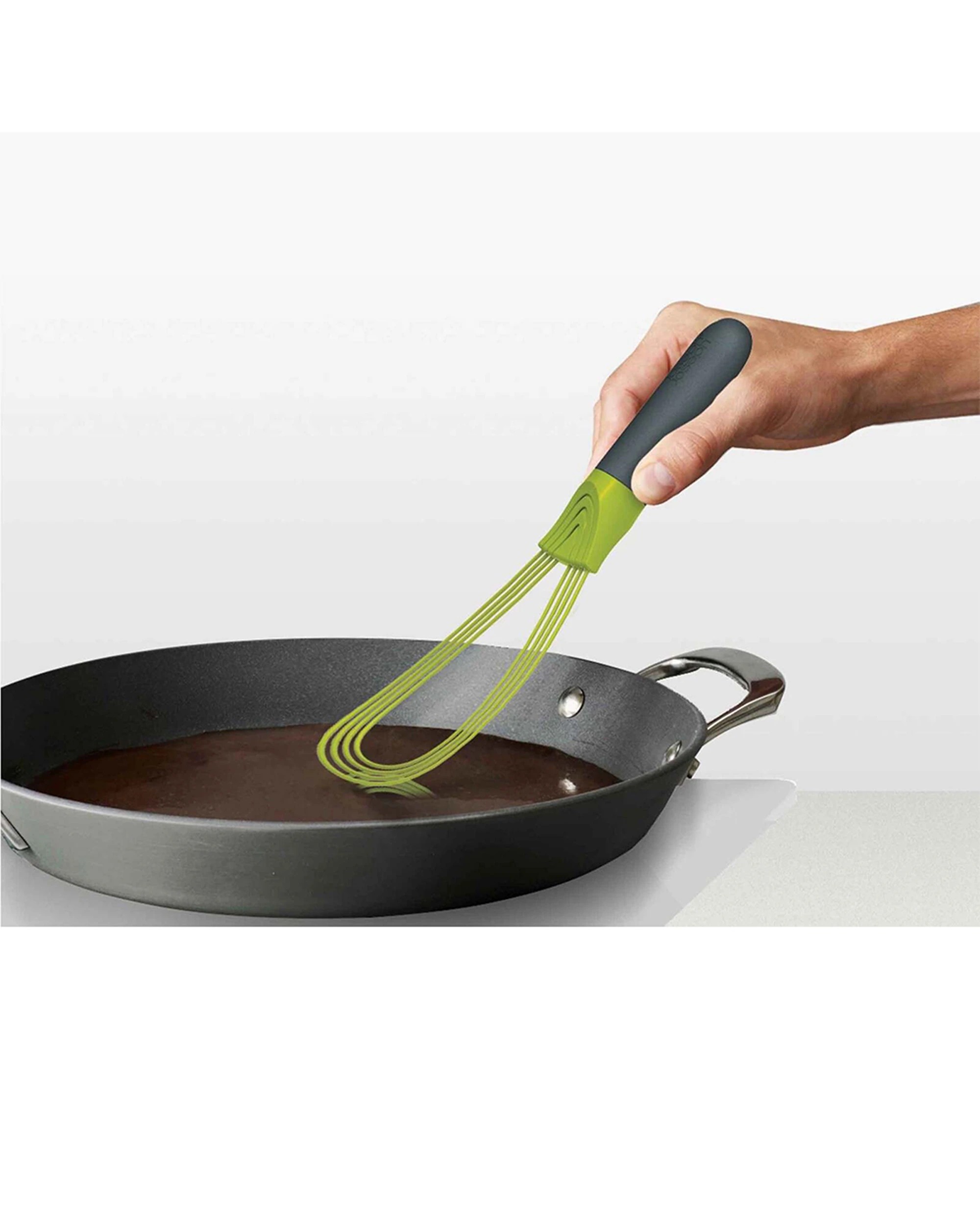 2 Joseph Joseph Twist 2-in-1 Flat Balloon Kitchen Whisk Silicone Coated Steel - Multi, 2 of 3