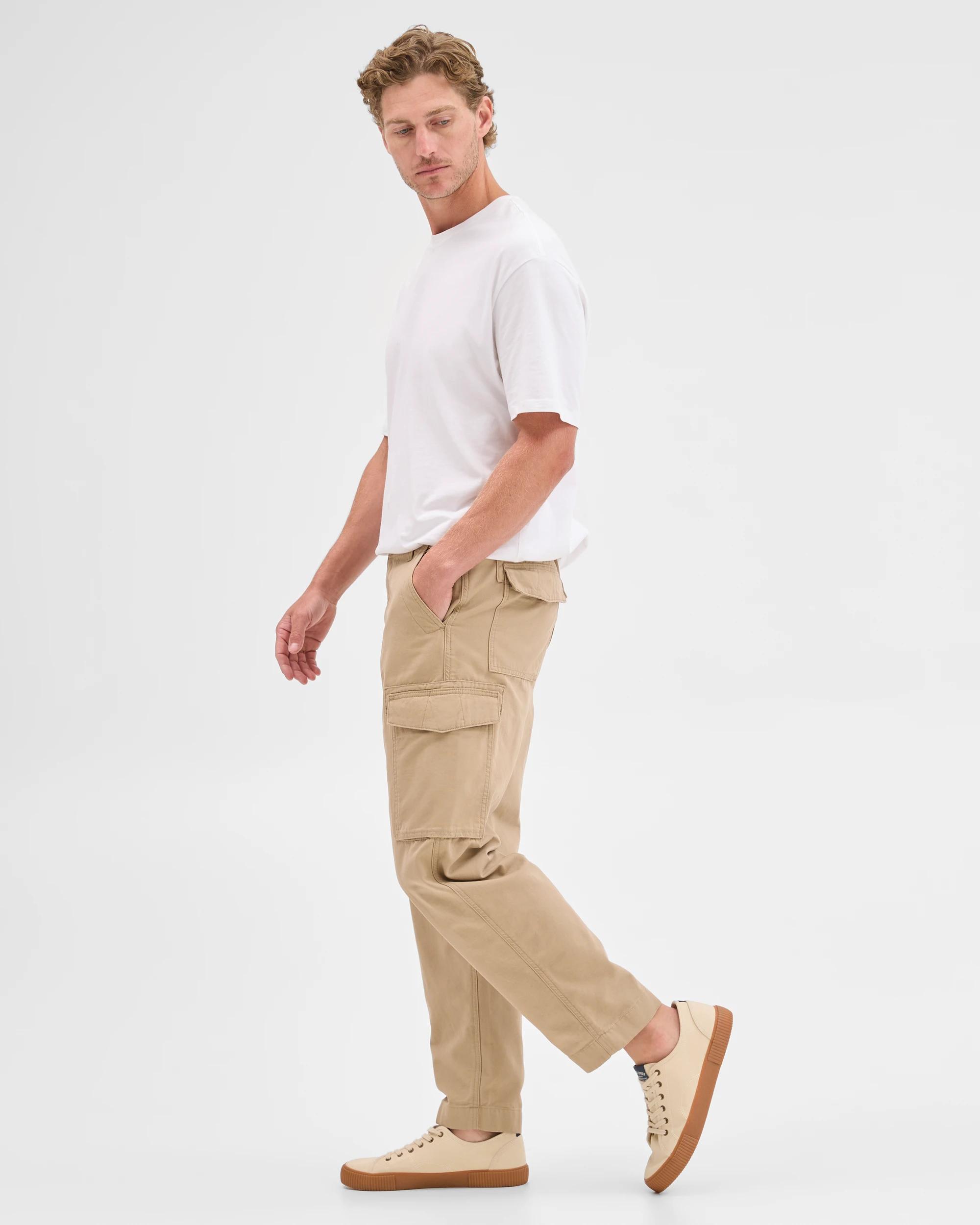 6 Target Man Australian Cotton Regular Fit Cargo Pants TAN, 6 of 8