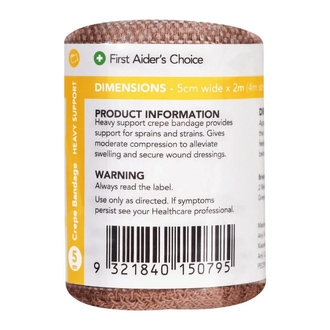 2 First Aiders Choice Heavy Crepe Bandage 5cm x 2m, 2 of 2