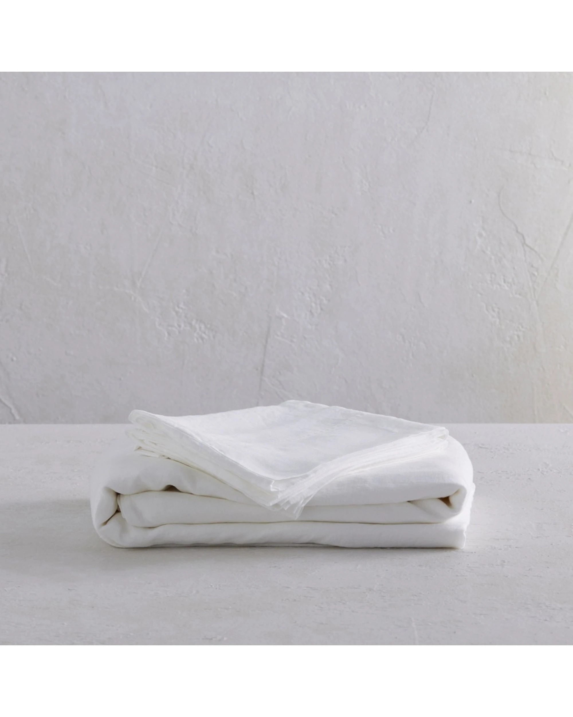 4 Bedding Co Quilt Cover Set 100% French Flax Linen - King Bed - White, 4 of 5