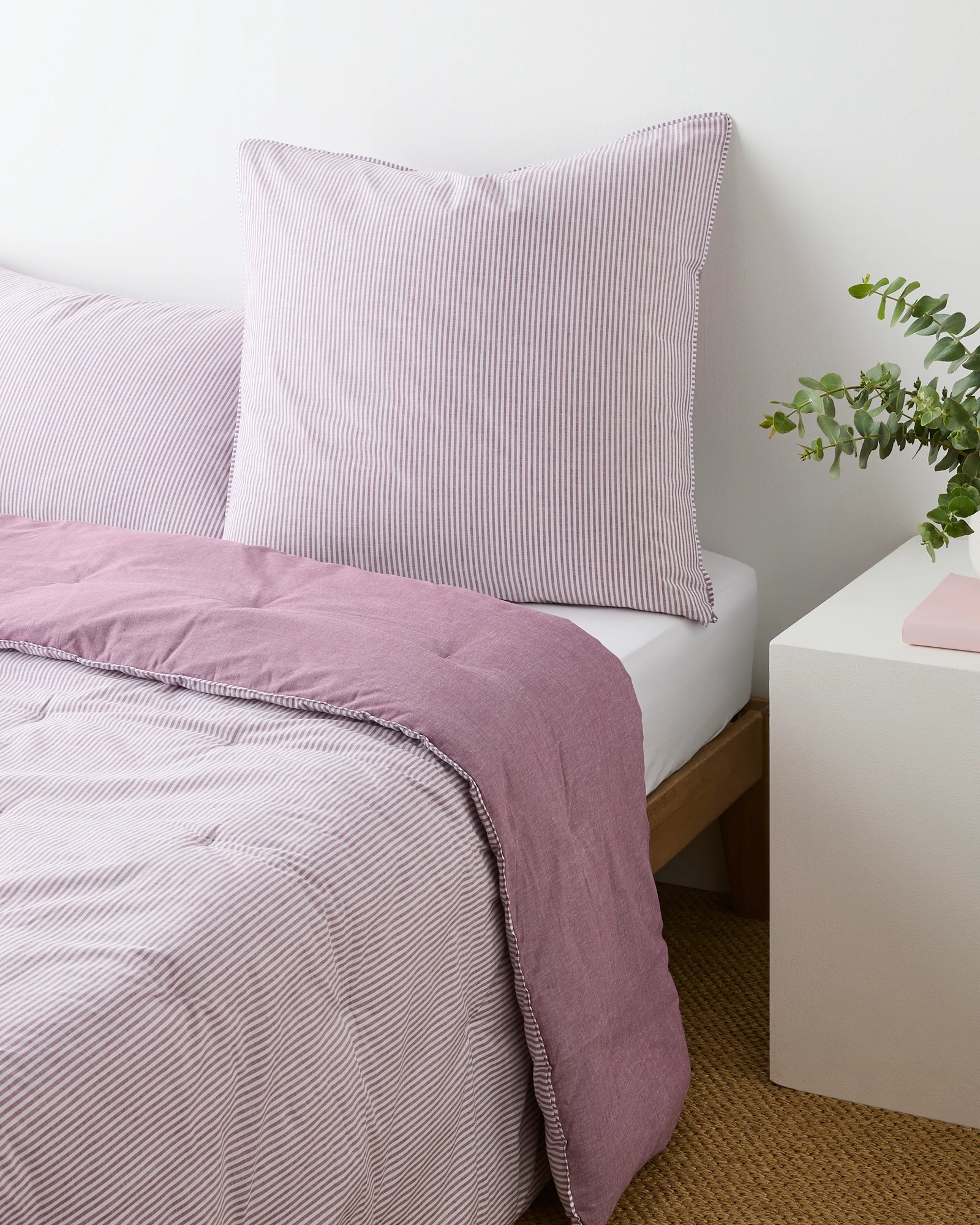 1 Target Hampton Stripe European Pillowcase - One Size - Pink, 1 of 2
