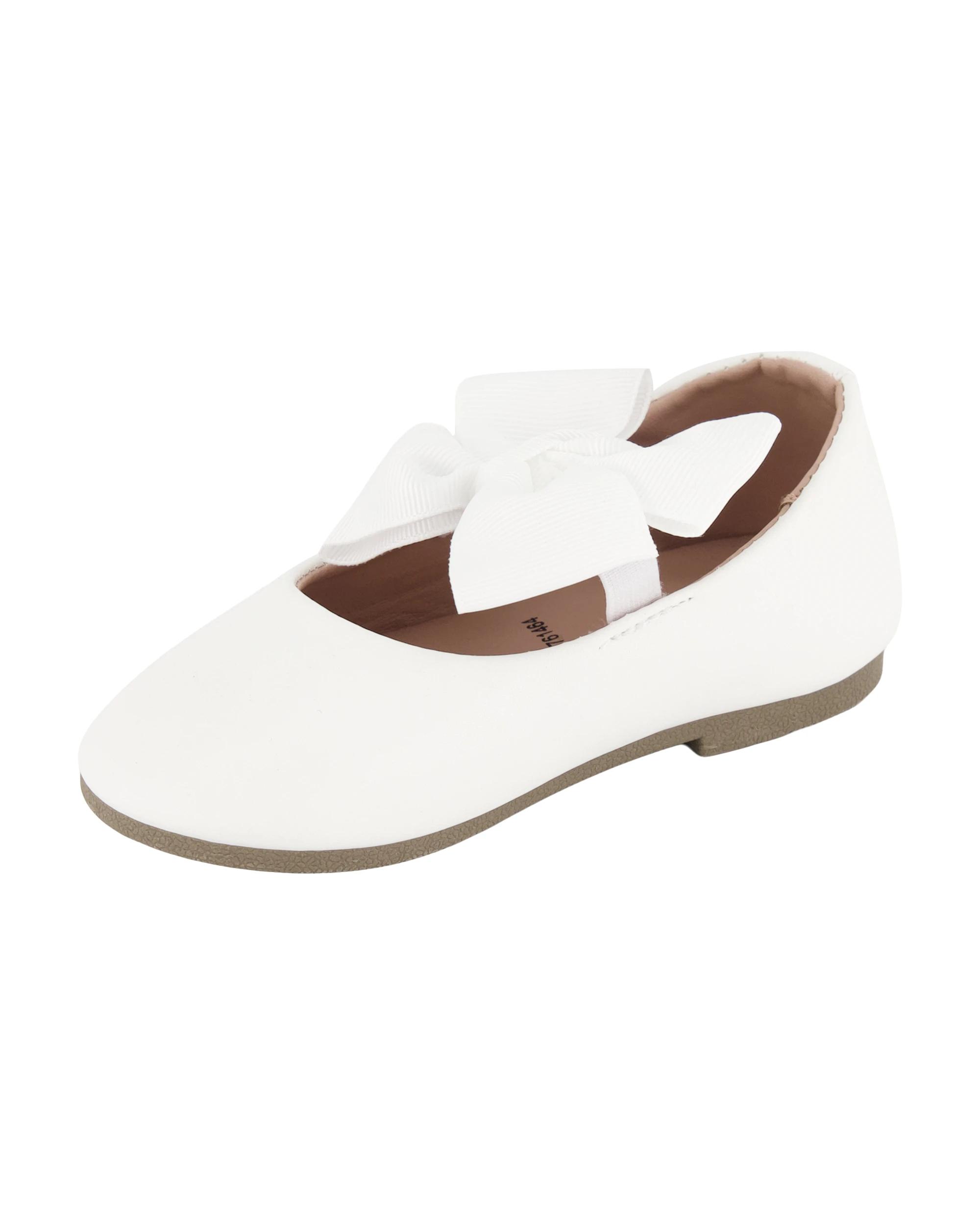 3 Nadia Baby Bow Flats White, 3 of 5