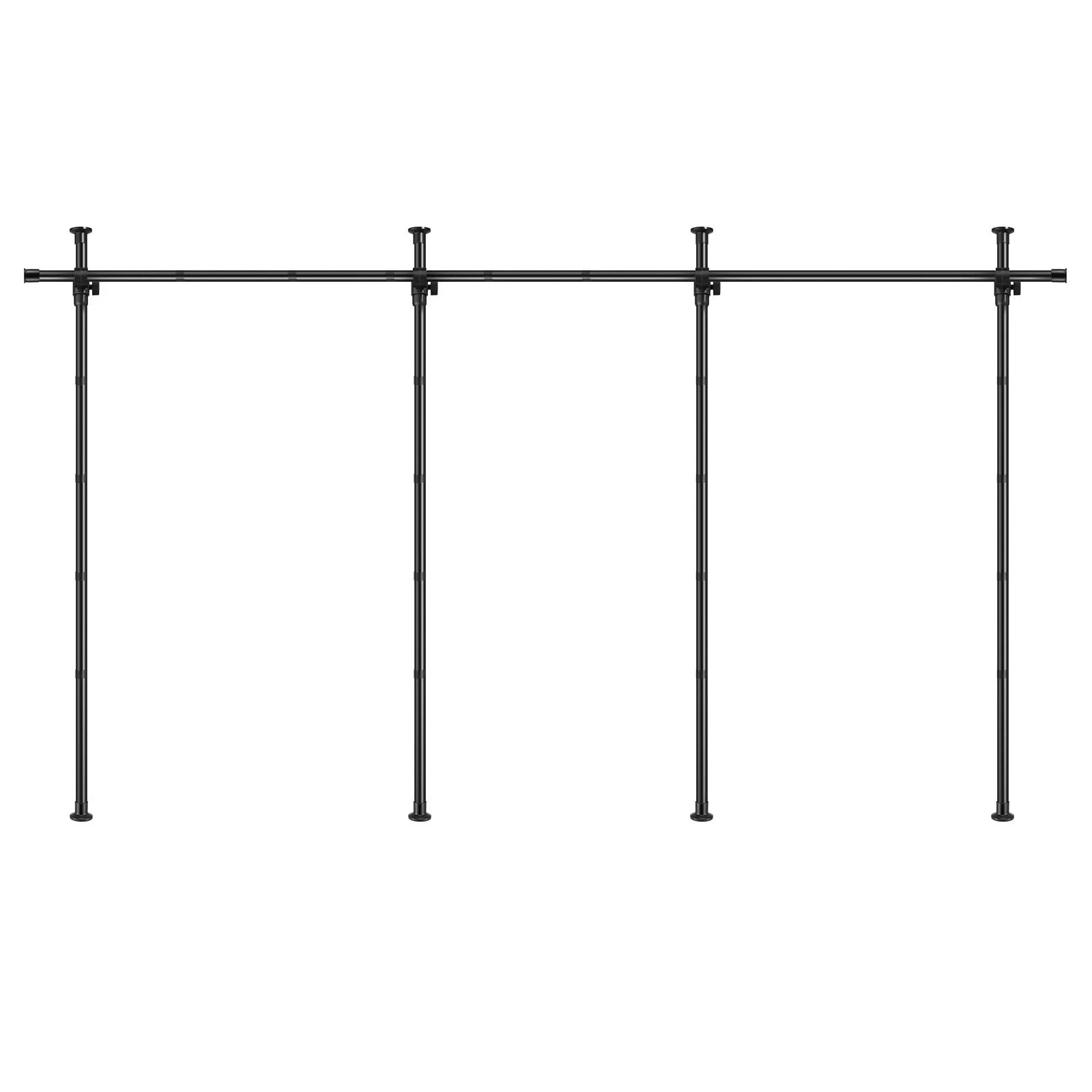 4 Ausway No Drill Room Divider Curtain Rod Kit Floor to Ceiling Adjustable, 4 of 7