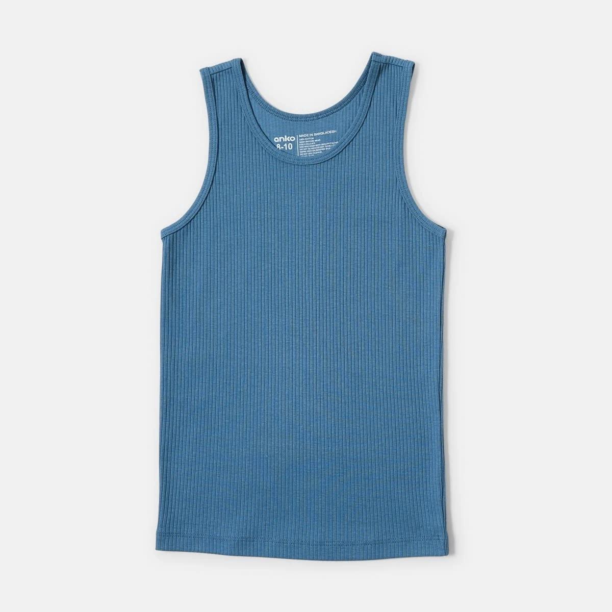 5 3 Pack Super Soft Singlets Blu Multi, 5 of 9