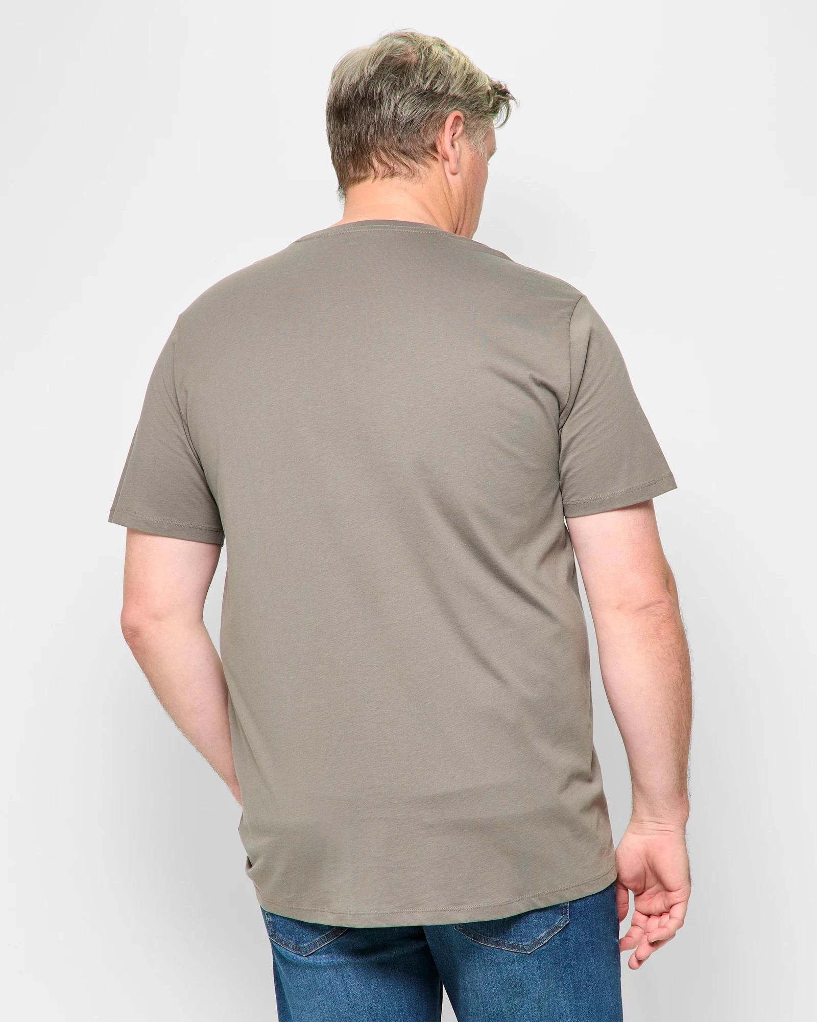 4 Target Plus Australian Cotton Crew T-Shirt MUSHROOM, 4 of 5