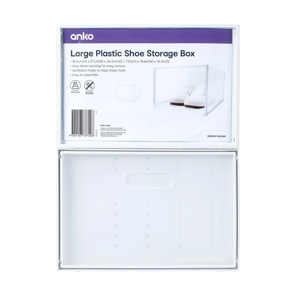 6 Large Plastic Shoe Storage Box, 6 of 7