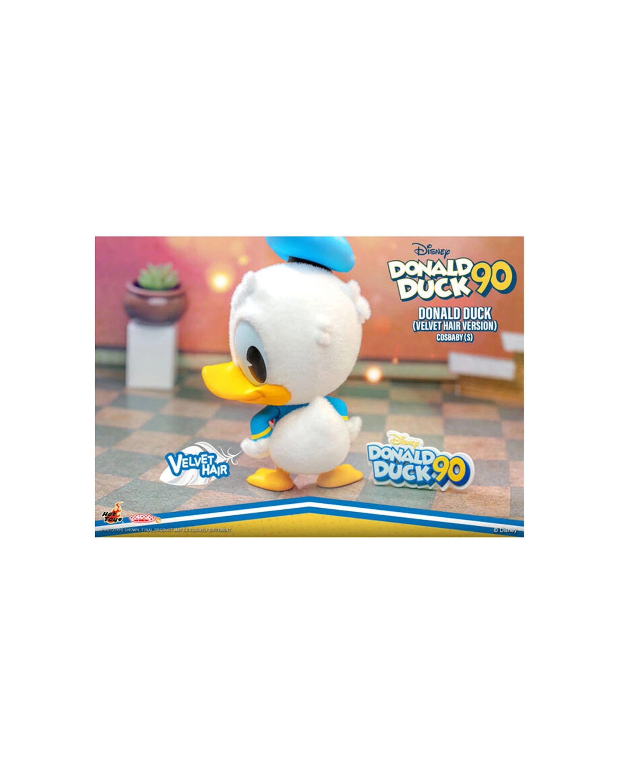 3 Donald Duck Action Figure Velvet Hair 90th Anniv Cosbaby 13cm Collectible, 3 of 3
