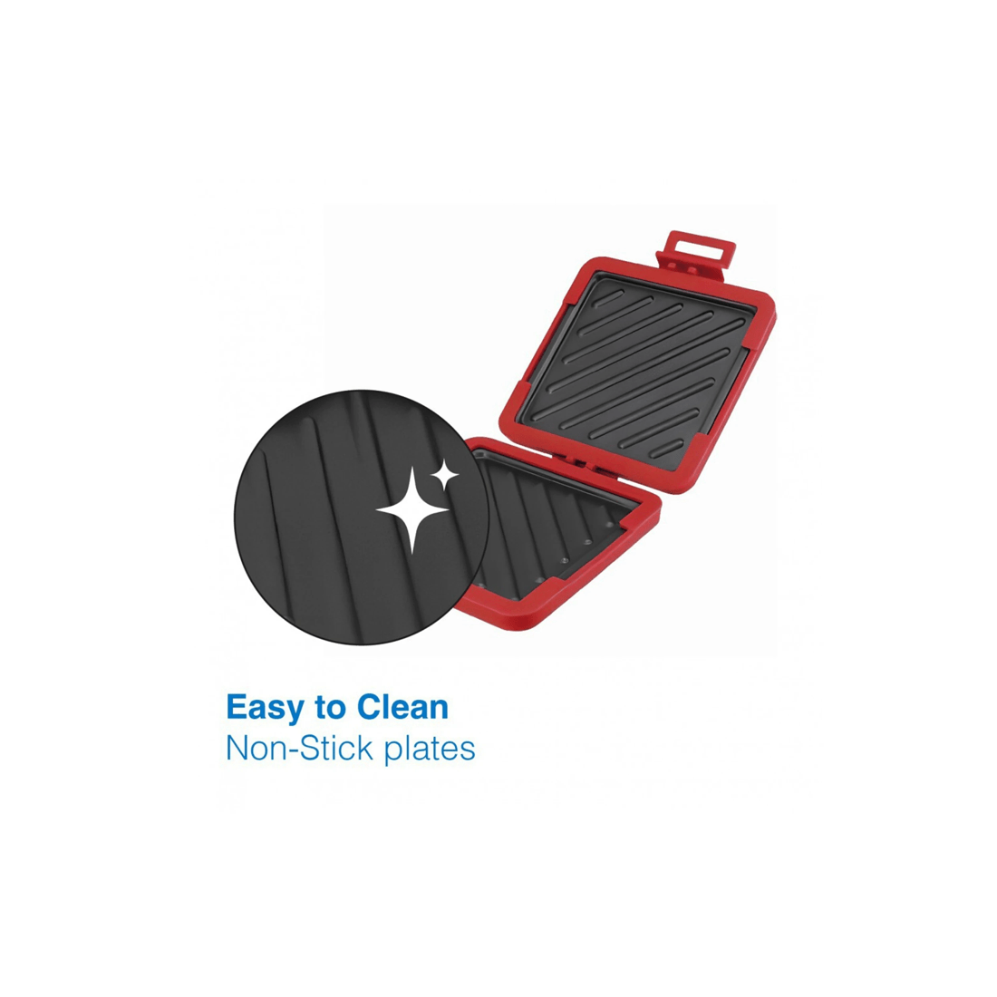 6 Eezee's Muncheez Microwave Toastie Maker Non-stick Sandwich Press Red 18cm
 - Red, 6 of 8