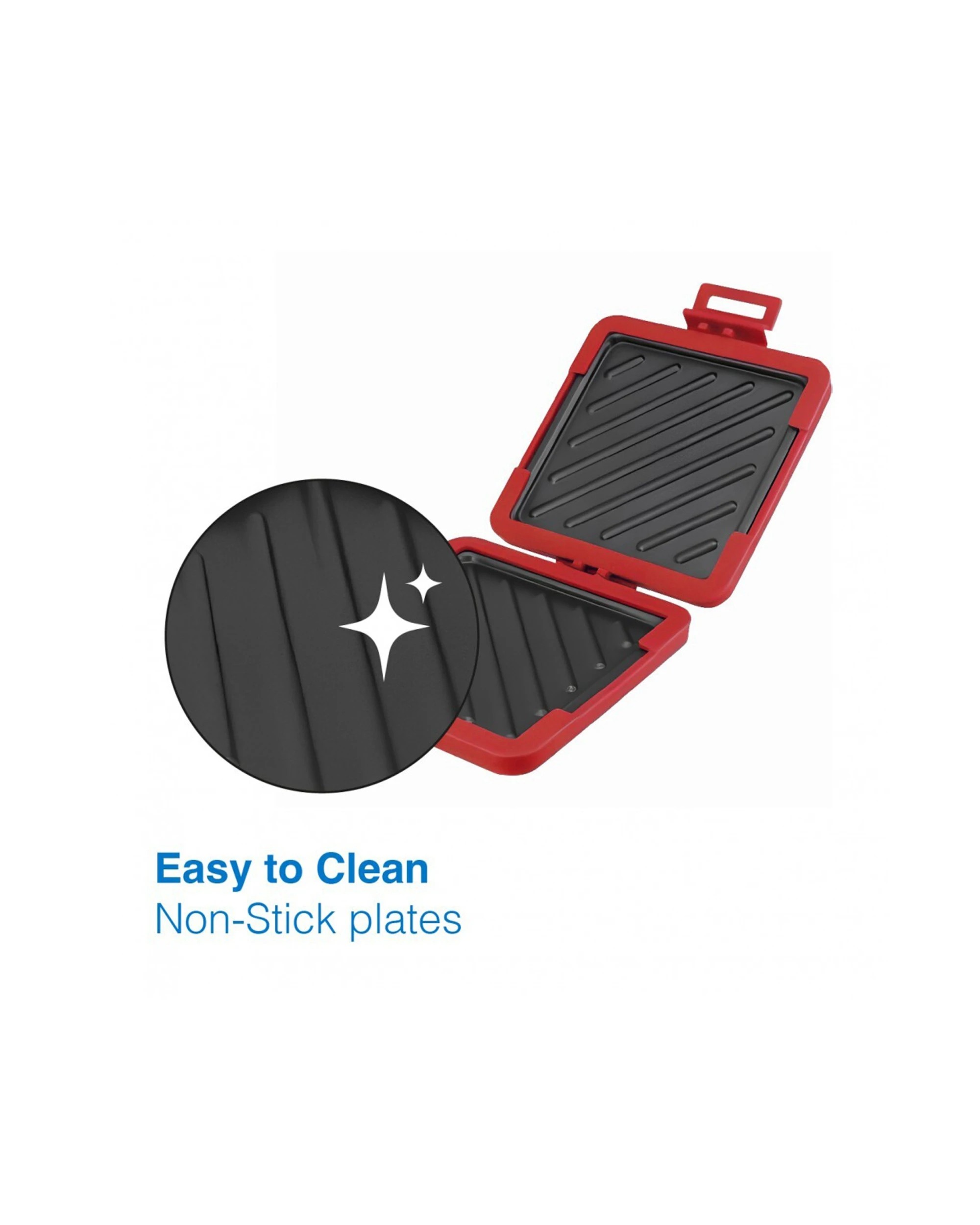 6 Eezee's Muncheez Microwave Toastie Maker Non-stick Sandwich Press Red 18cm
 - Red, 6 of 8