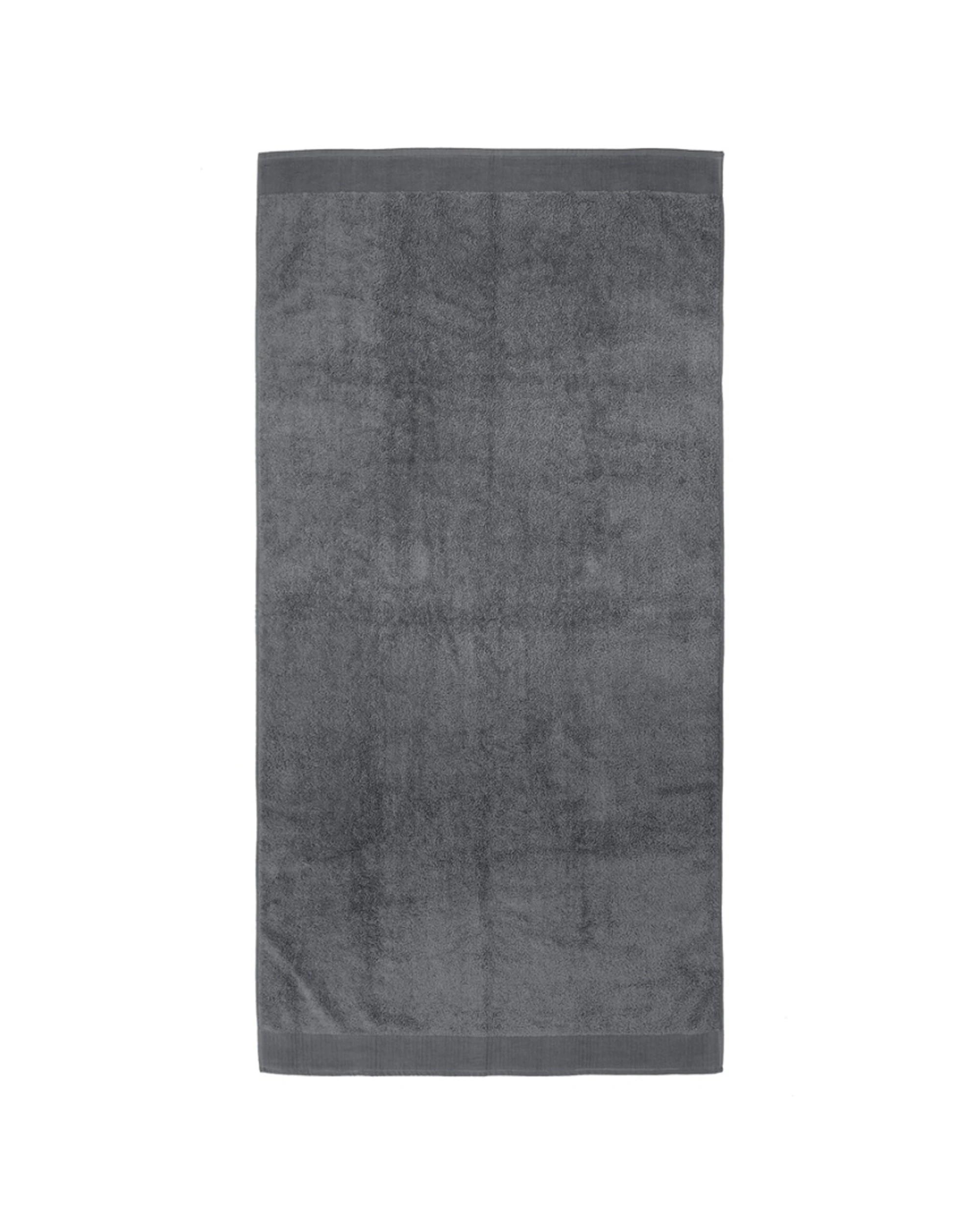 3 Bambury Elvire 600gsm Soft Absorbent Cotton Bath Sheet Ribbed - Grey, 3 of 3