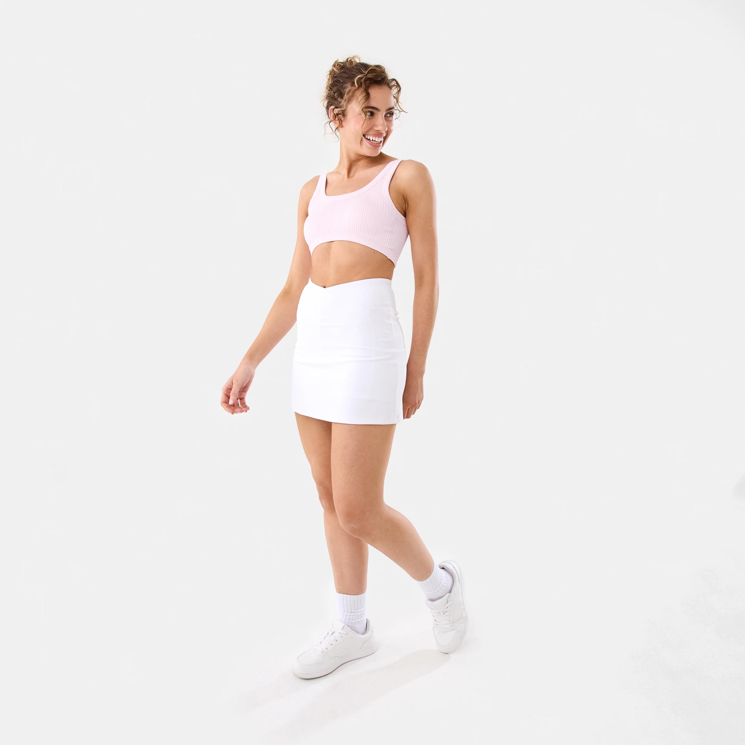 3 Active Womens Seamfree Rib Crop Top AURA PINK, 3 of 7