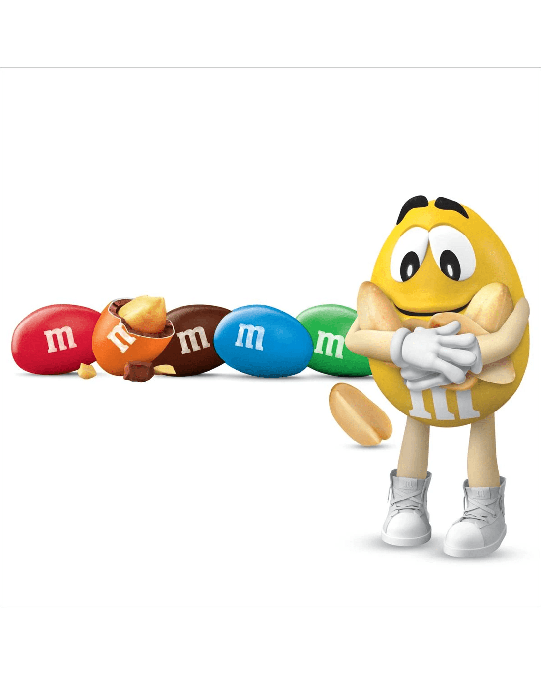 6 M&M's Peanut Milk Chocolate Singles Bag 46g, 6 of 6