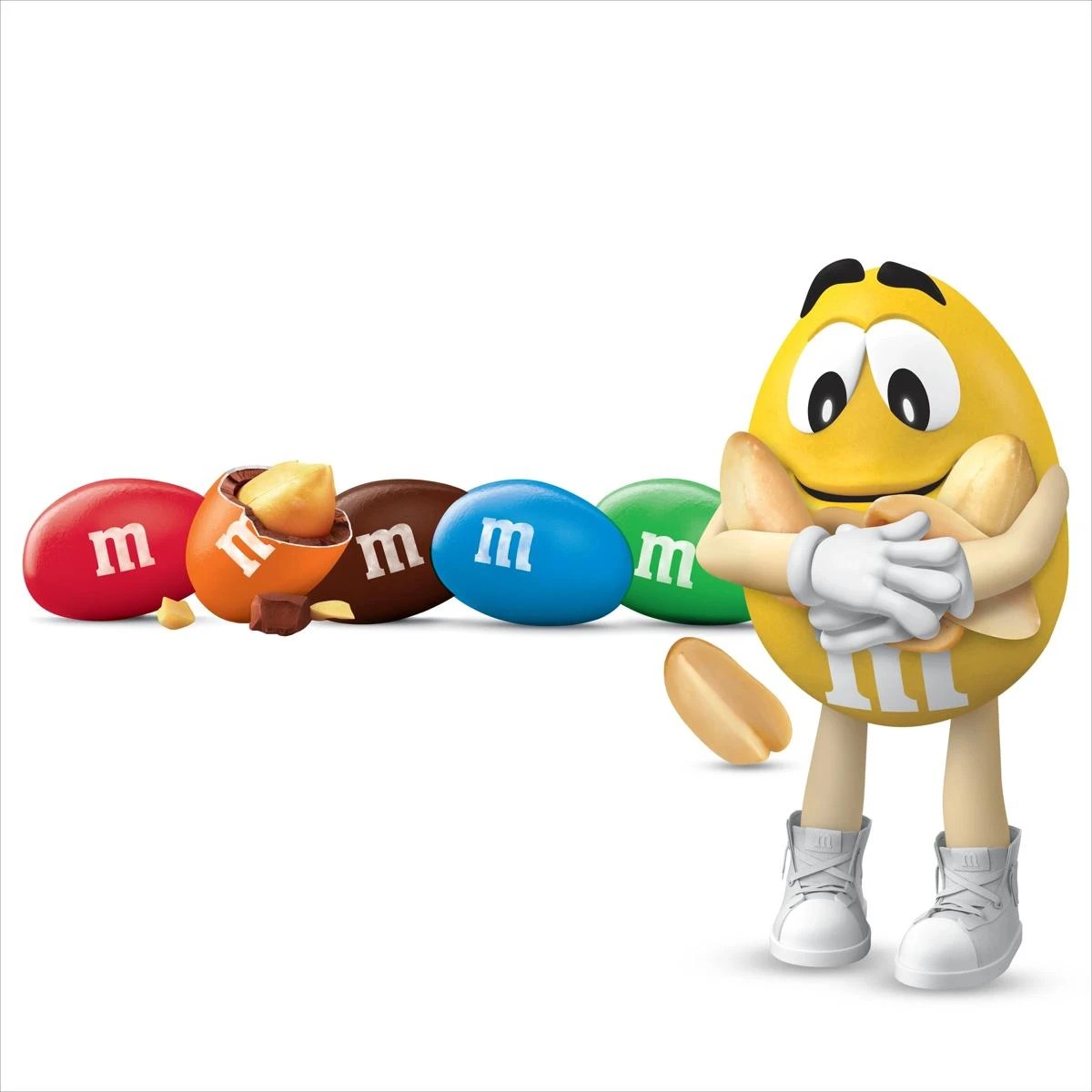 6 M&M's Peanut Milk Chocolate Singles Bag 46g, 6 of 6
