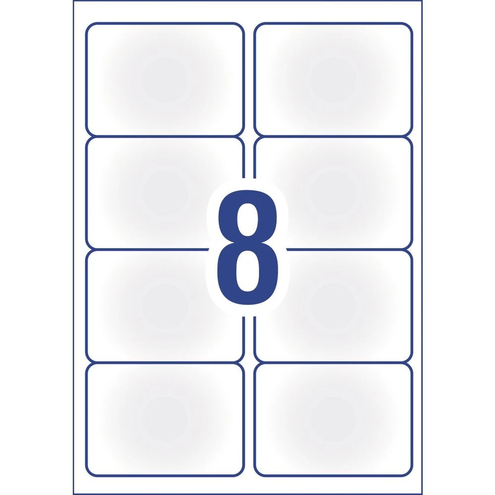 3 Avery 8UP Inkjet Shipping Labels Clear 25 Sheets, 3 of 5