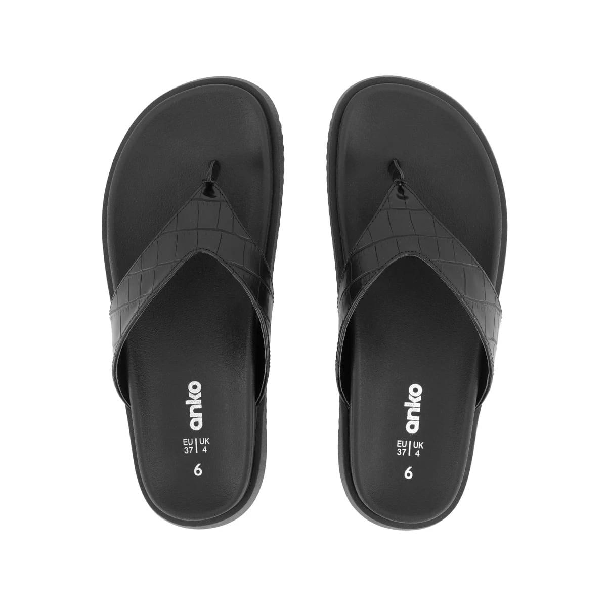 2 Chunky Toe Post Slides CROC BLACK, 2 of 3