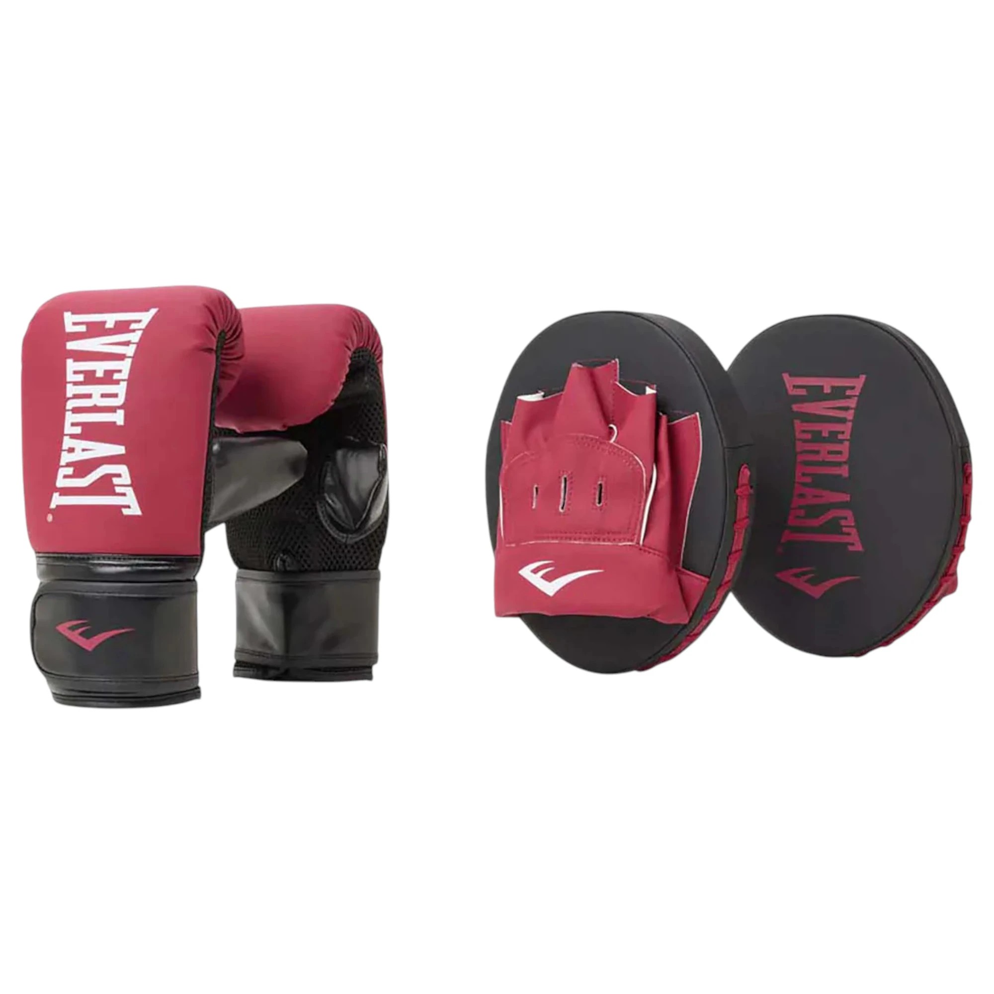 1 Everlast Elite Tempo Cardio Boxing Gloves & Mitt Combo Pack - Black, 1 of 8