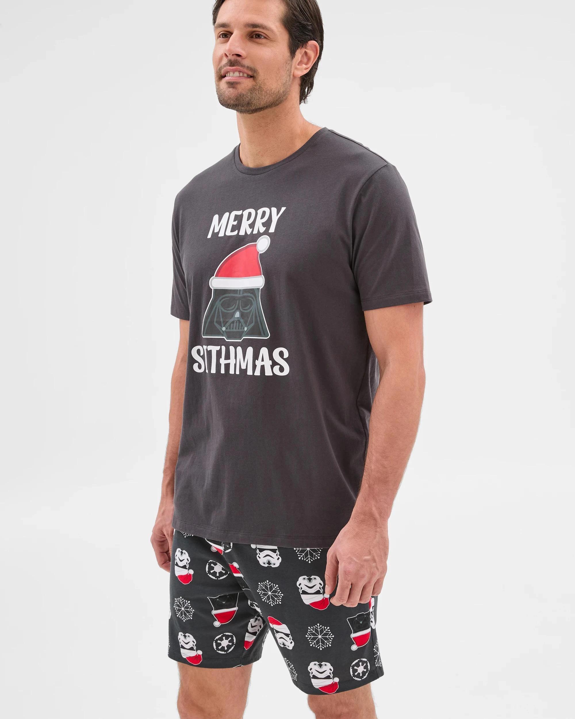 4 Star Wars Christmas Mens Cotton Short Pyjama Set STAR WARS, 4 of 6