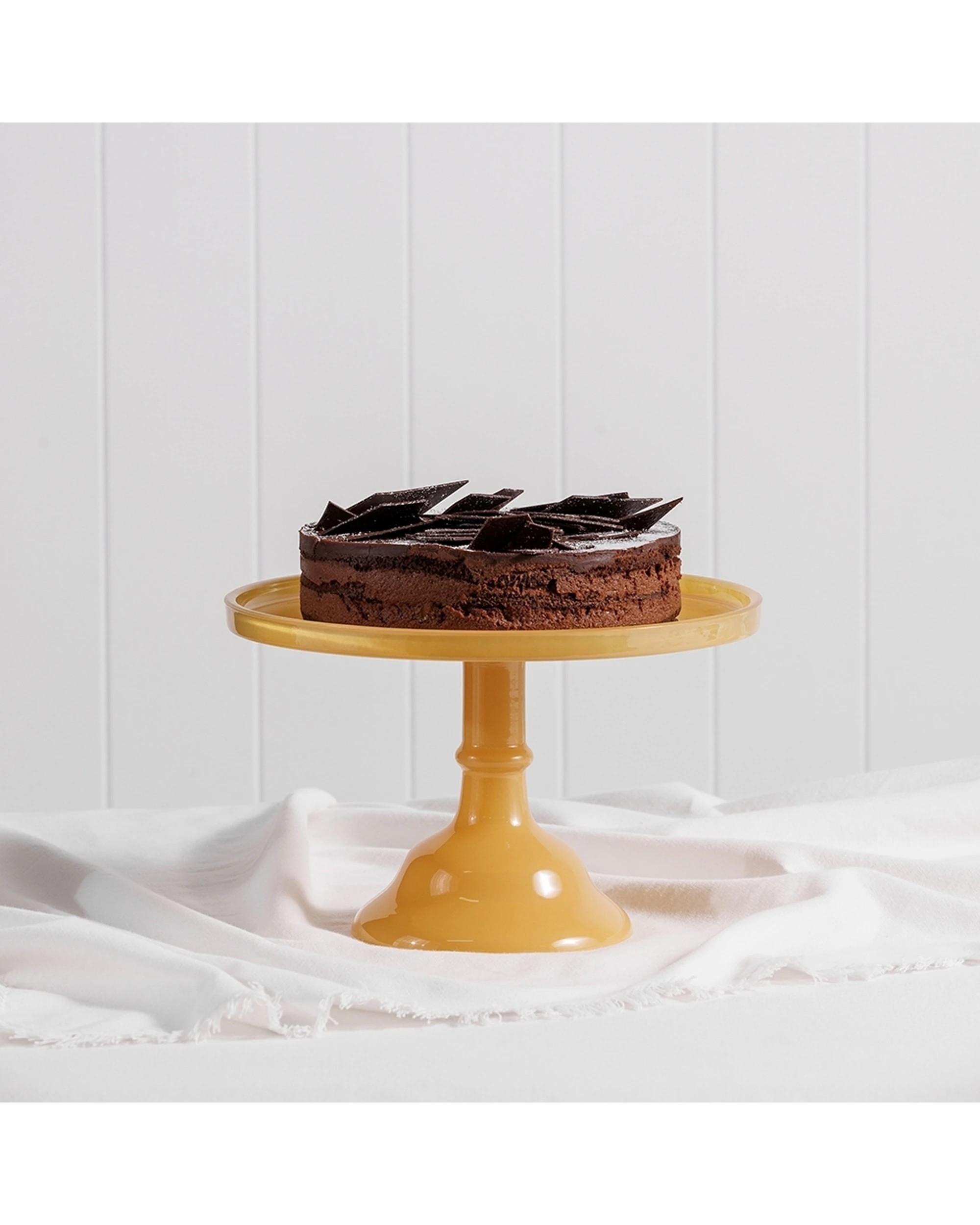2 Ecology Glass Torte Cake Stand Dessert Display 25x15.5cm Honey - Yellow, 2 of 3