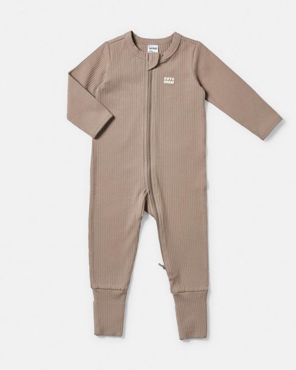 Rib Turn Cuff Coverall