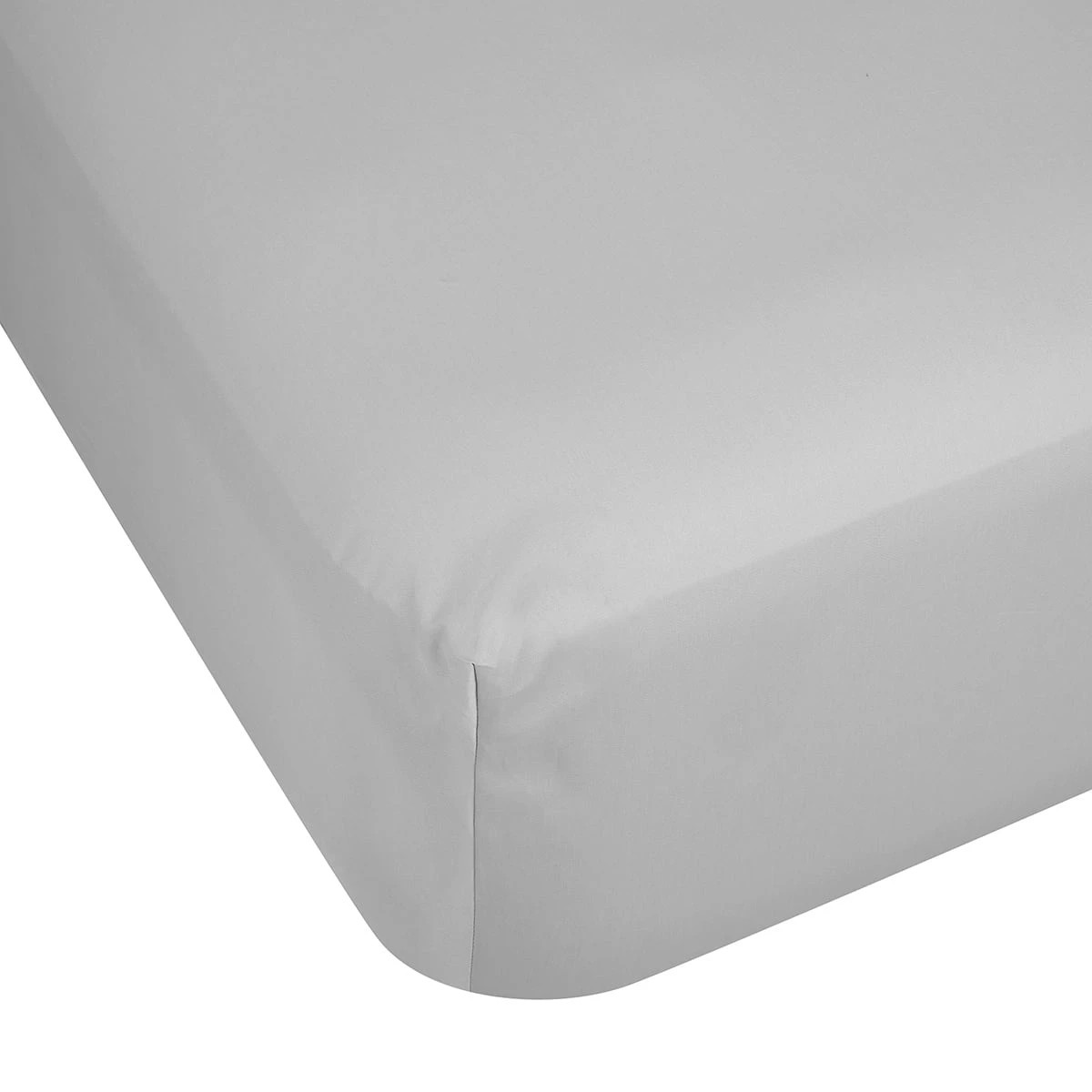 1 500 Thread Count Australian Grown Cotton Fitted Sheet - King Bed, Silver, 1 of 4