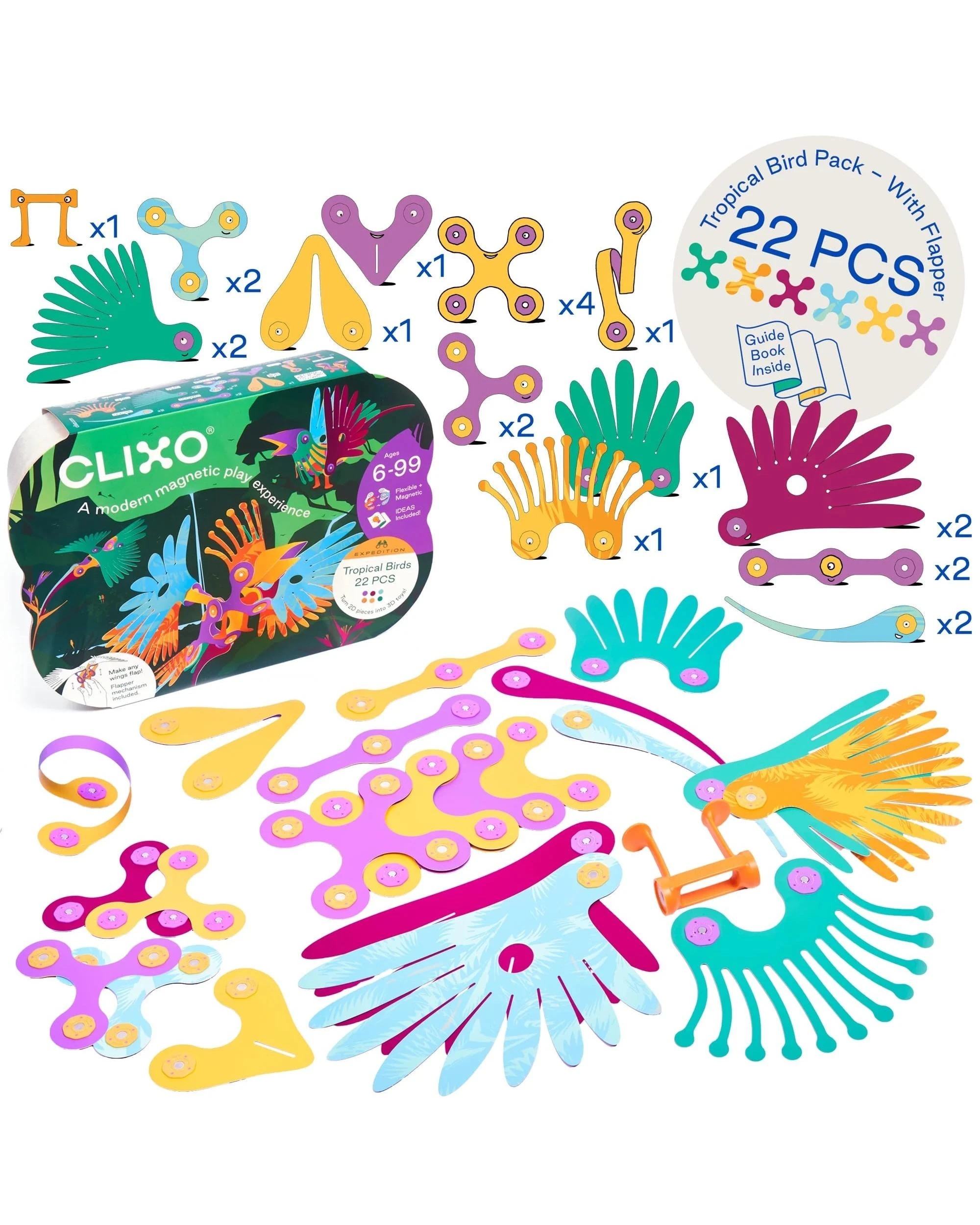 3 Clixo Tropical Birds Pack, 3 of 7
